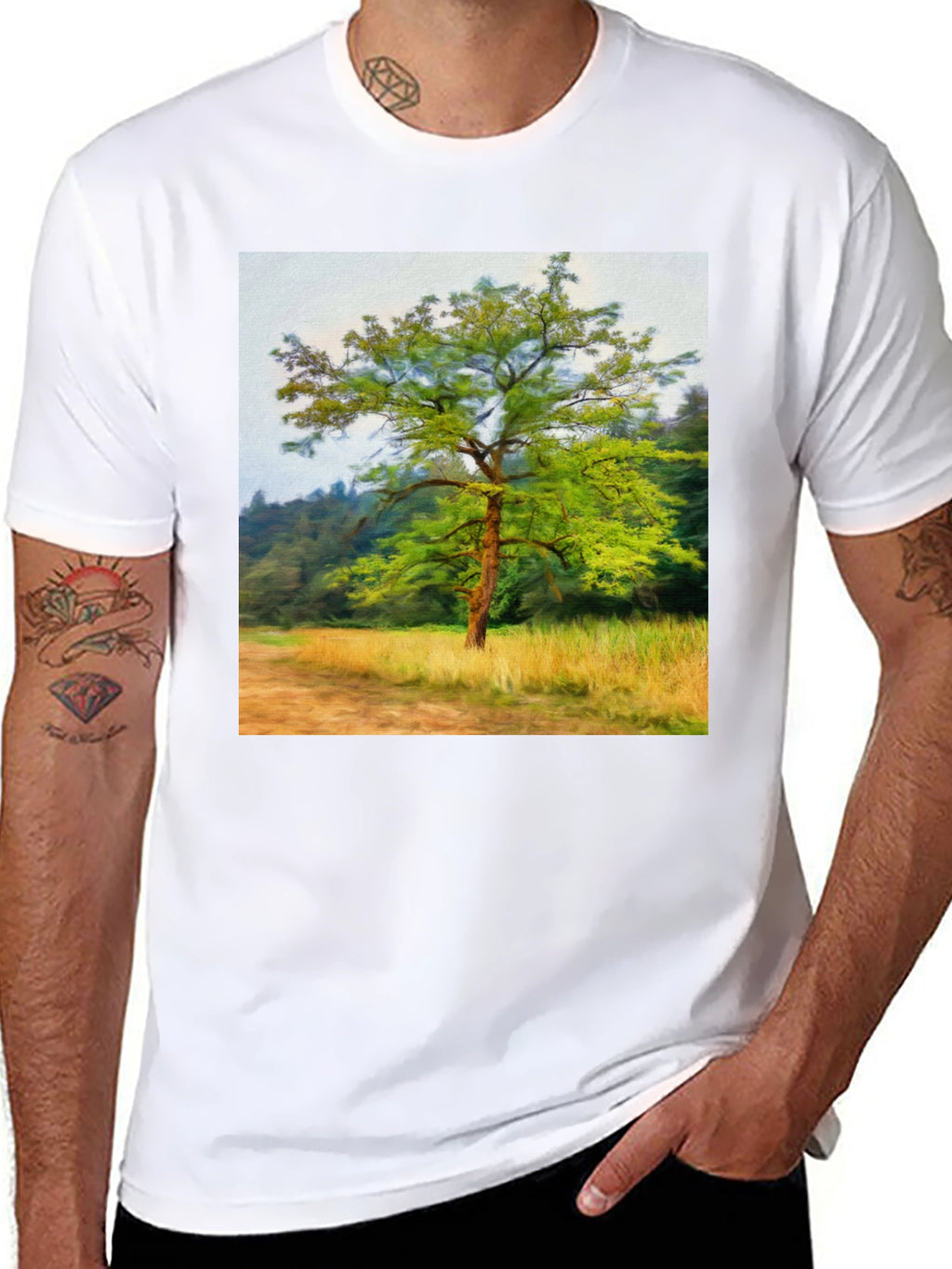 Tree Graphic Black T-Shirt - Nature Inspired Tee