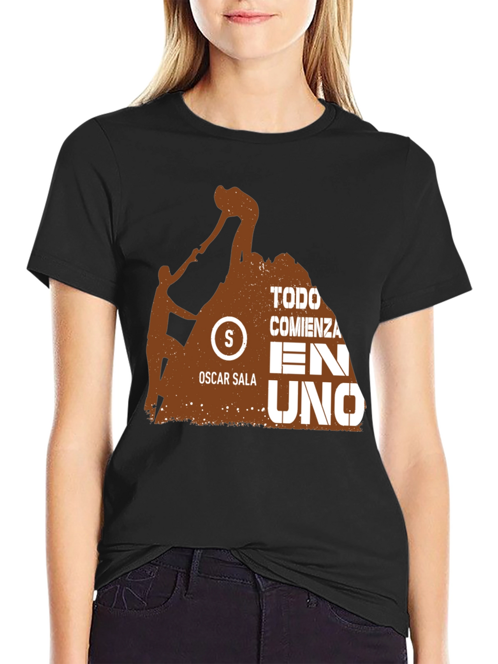 Motivation Black T-Shirt - Oscar Sala Design