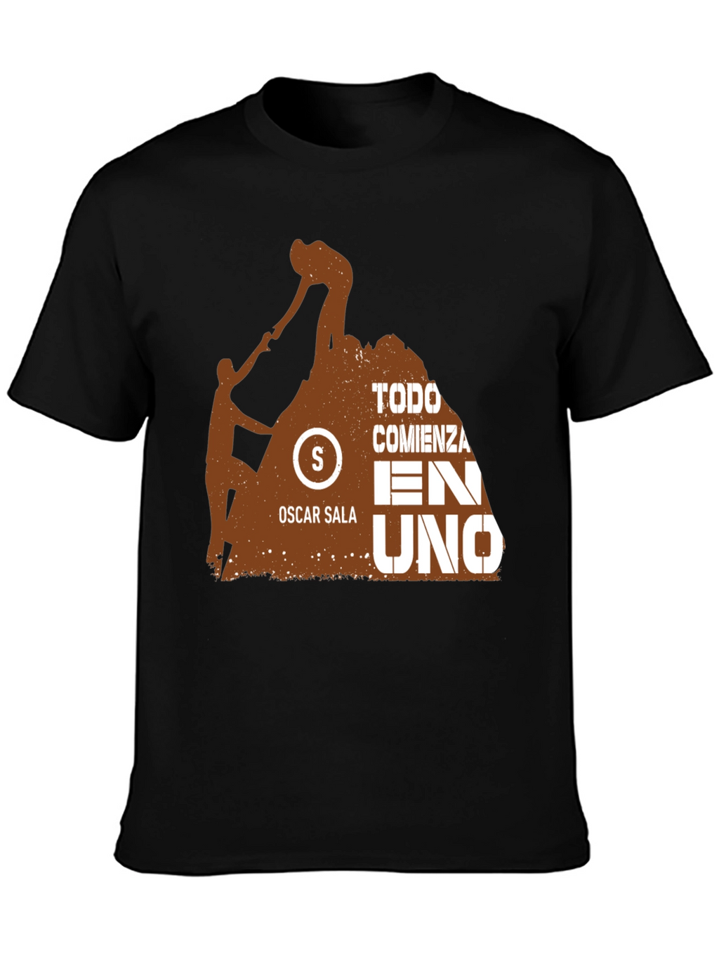 Motivation Black T-Shirt - Oscar Sala Design