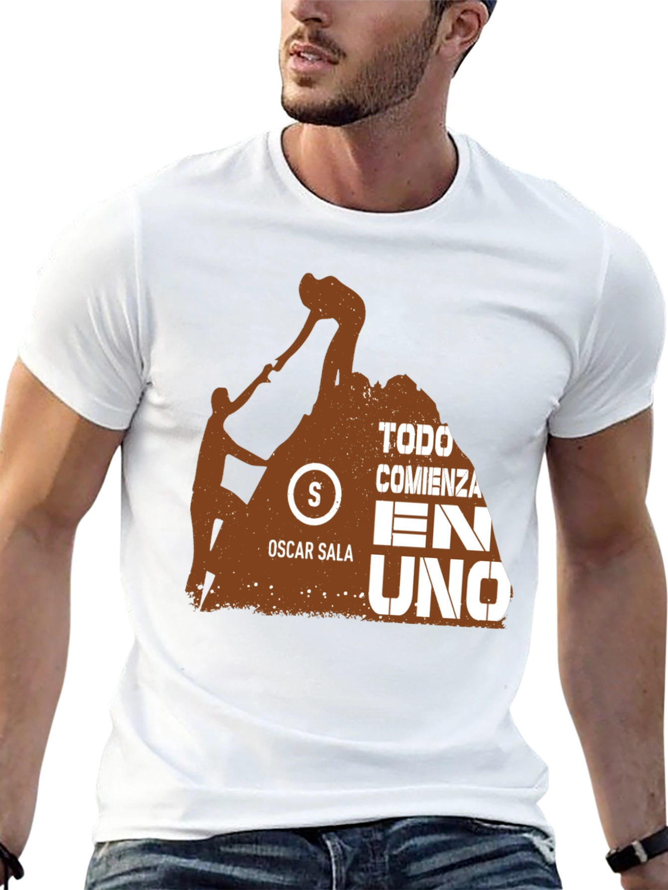 Motivation Black T-Shirt - Oscar Sala Design