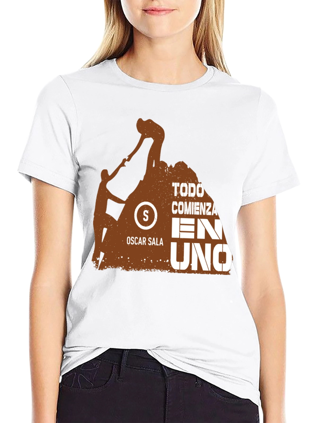 Motivation Black T-Shirt - Oscar Sala Design