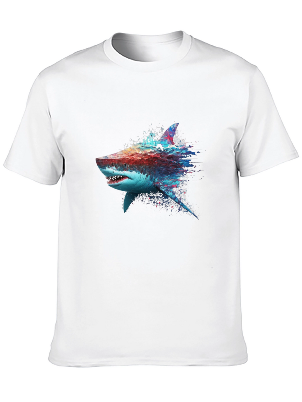 Shark Graphic Tee - Abstract Ocean Predator Design