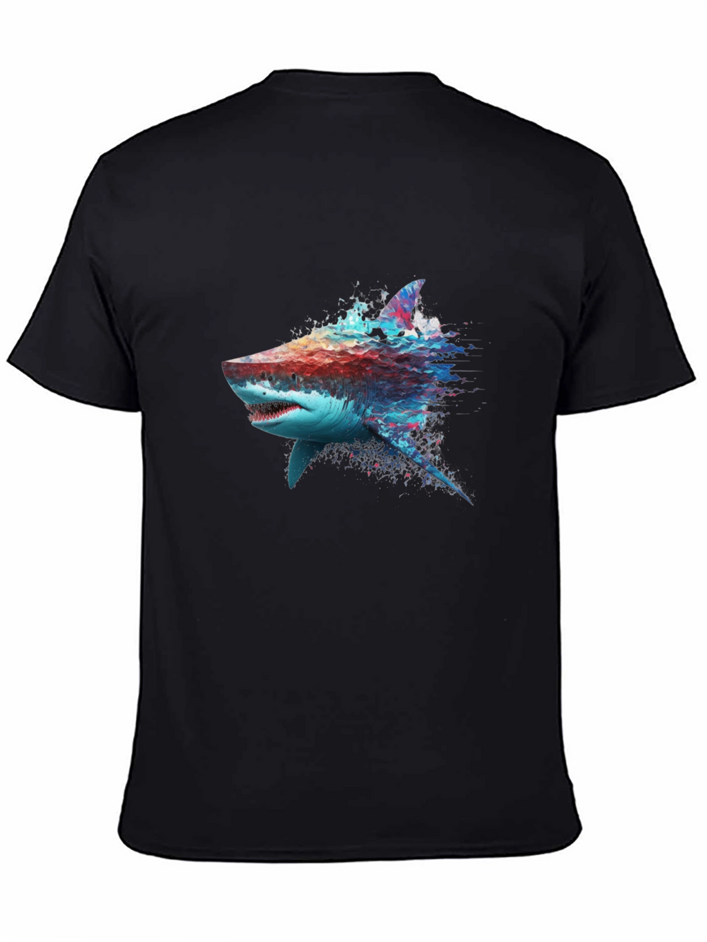 Shark Graphic Tee - Abstract Ocean Predator Design