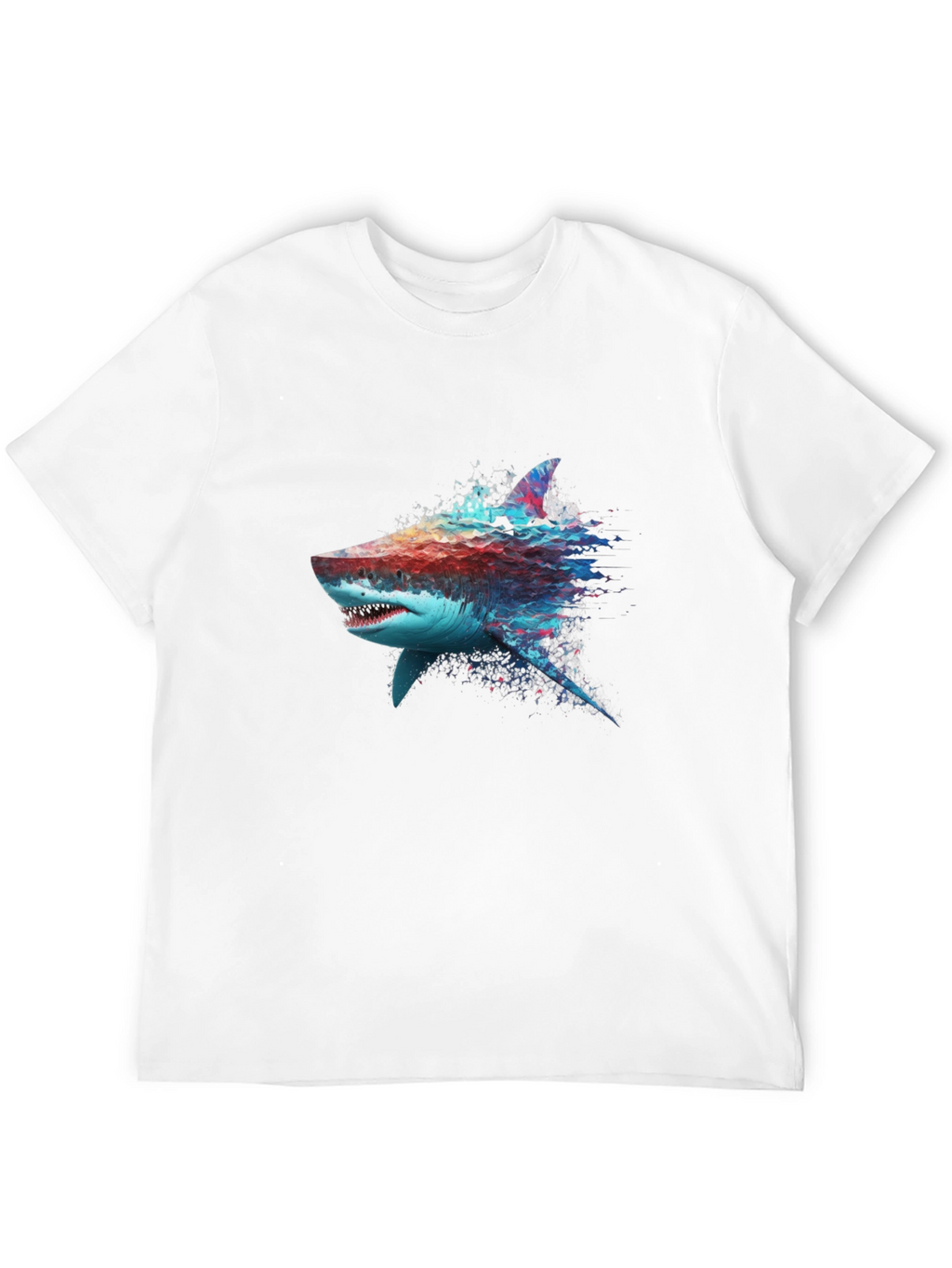 Shark Graphic Tee - Abstract Ocean Predator Design