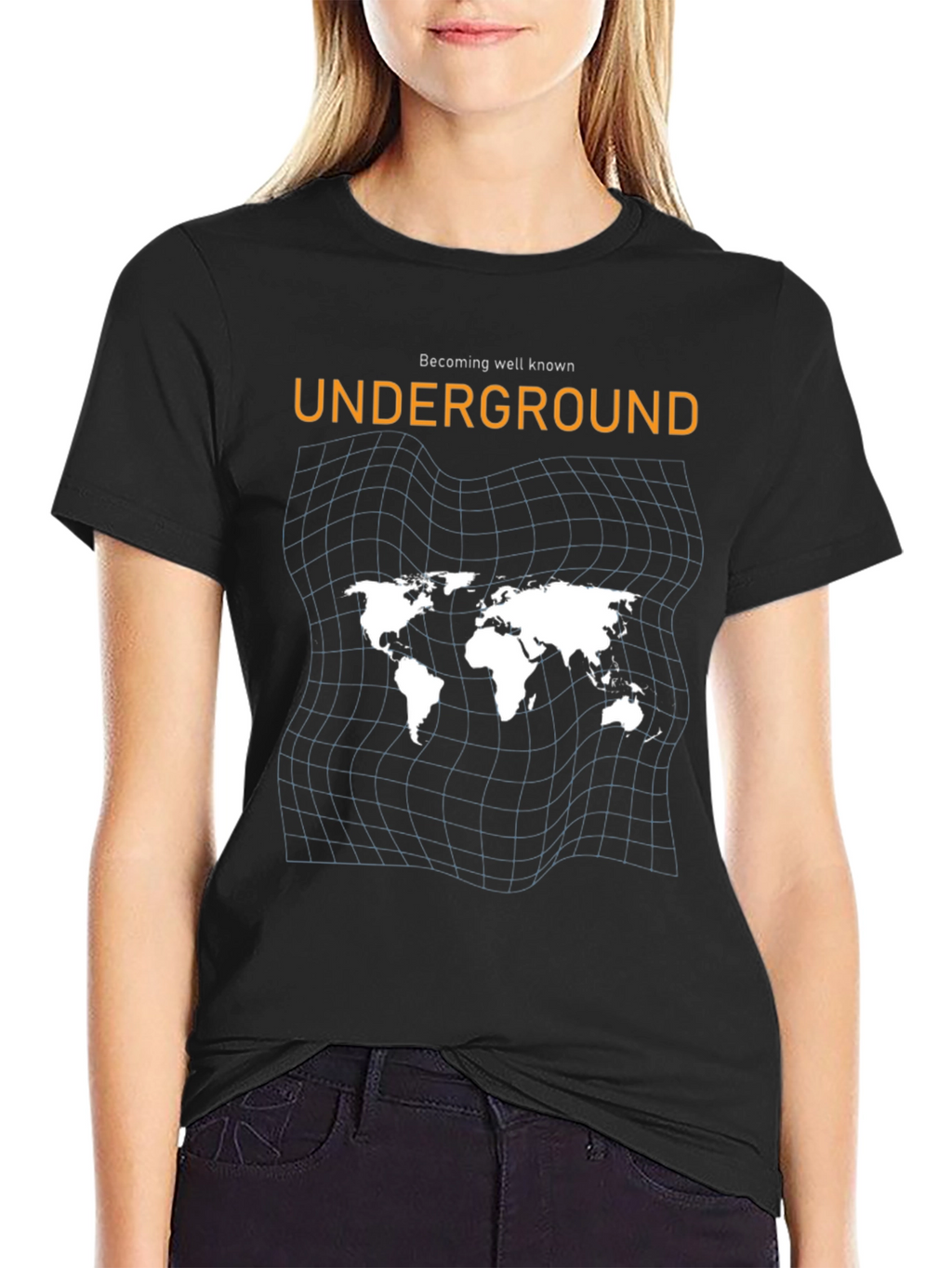 Underground World Map Black Graphic Tee