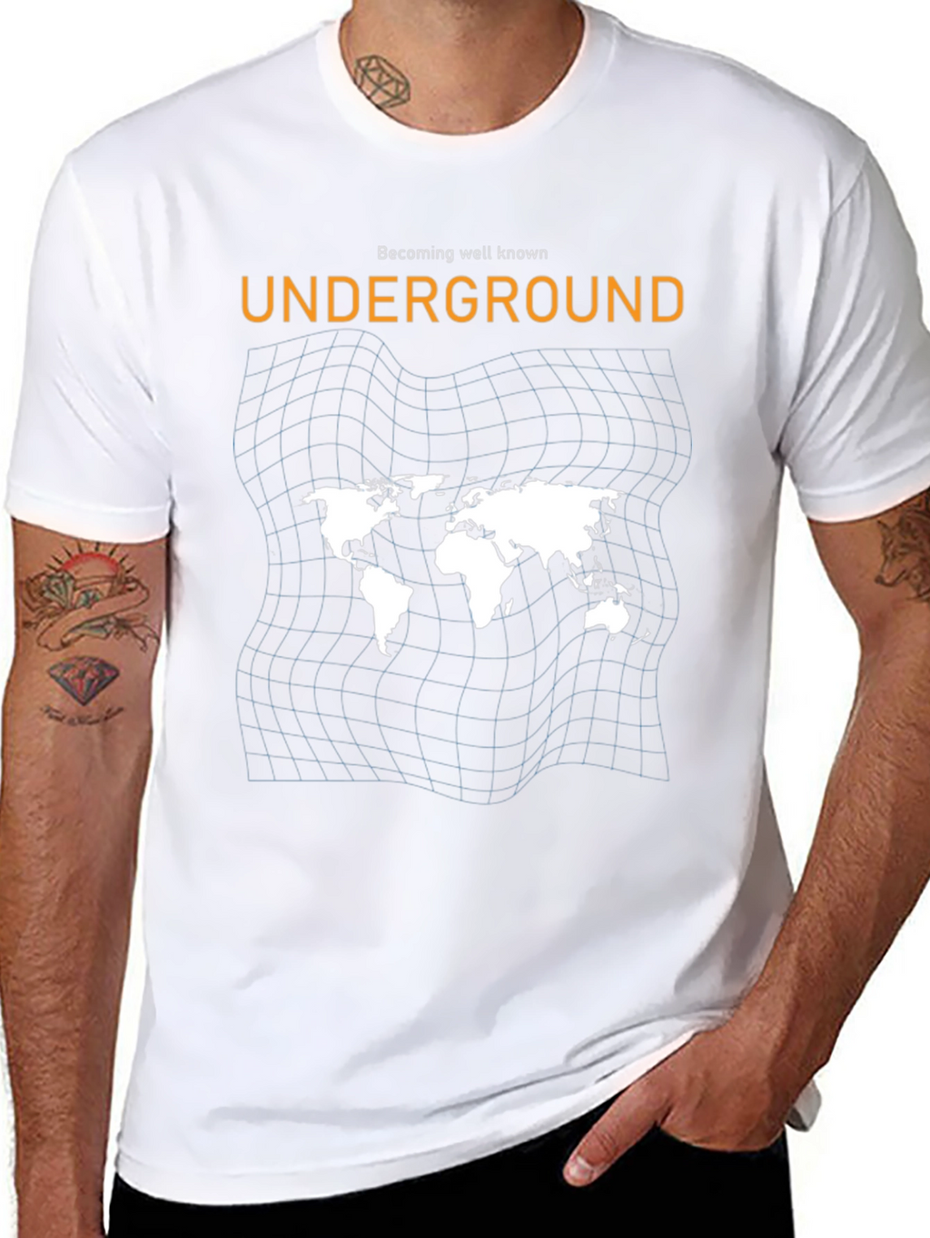 Underground World Map Black Graphic Tee