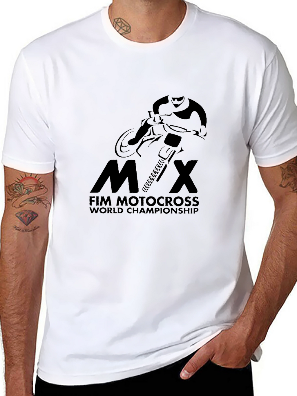 FIM Motocross World Championship Black T-Shirt