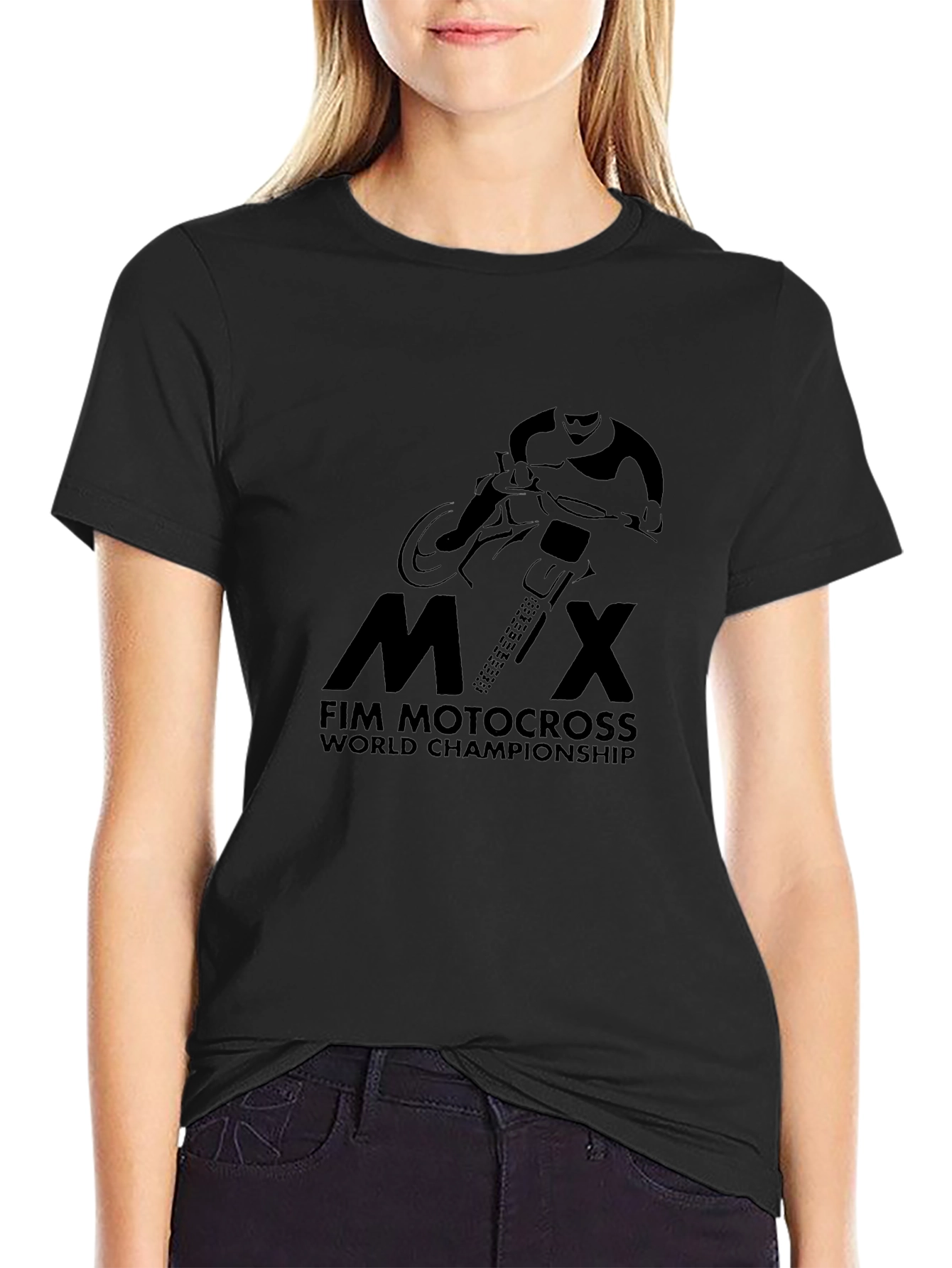 FIM Motocross World Championship Black T-Shirt