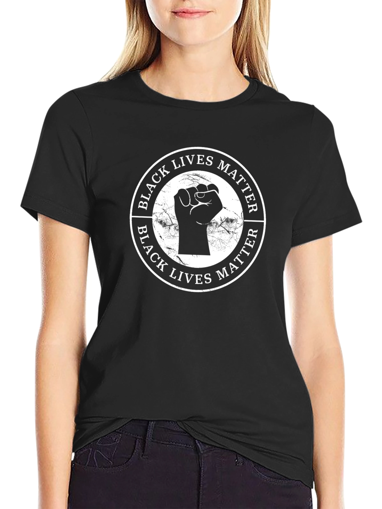Black Lives Matter Fist Graphic Tee - BLM Protest Shirt