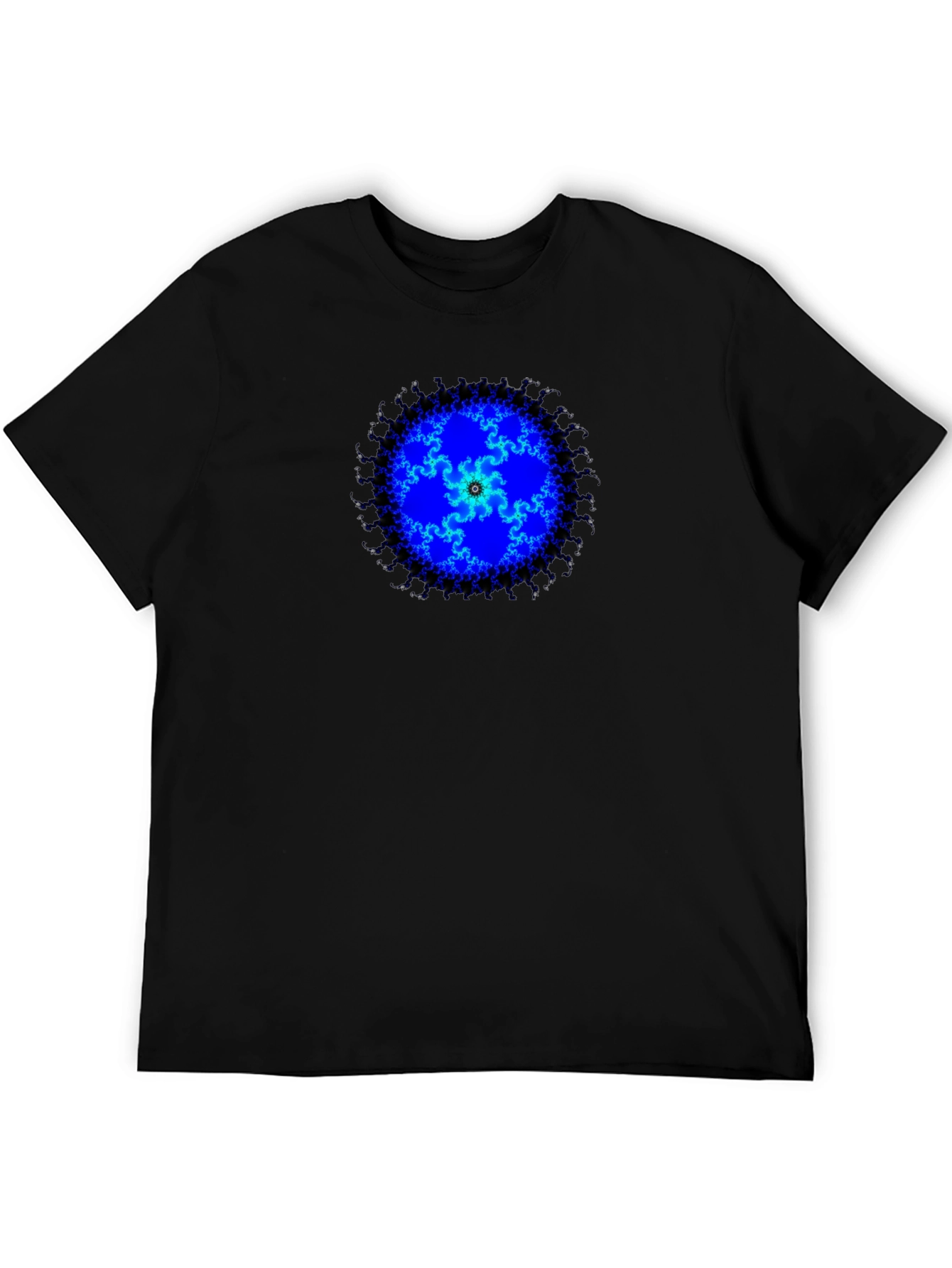 Fractal Blue Mandala Graphic Tee