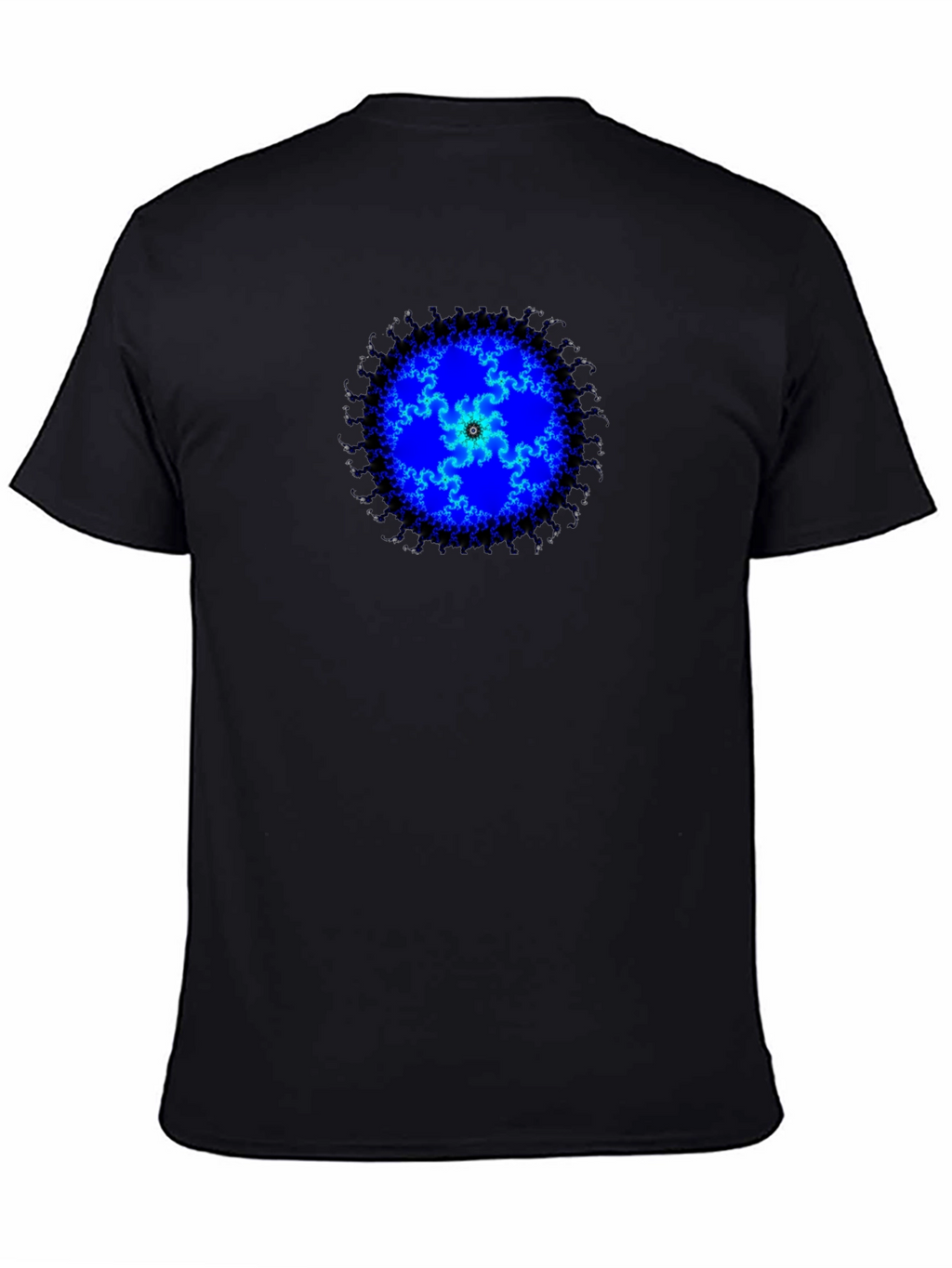 Fractal Blue Mandala Graphic Tee