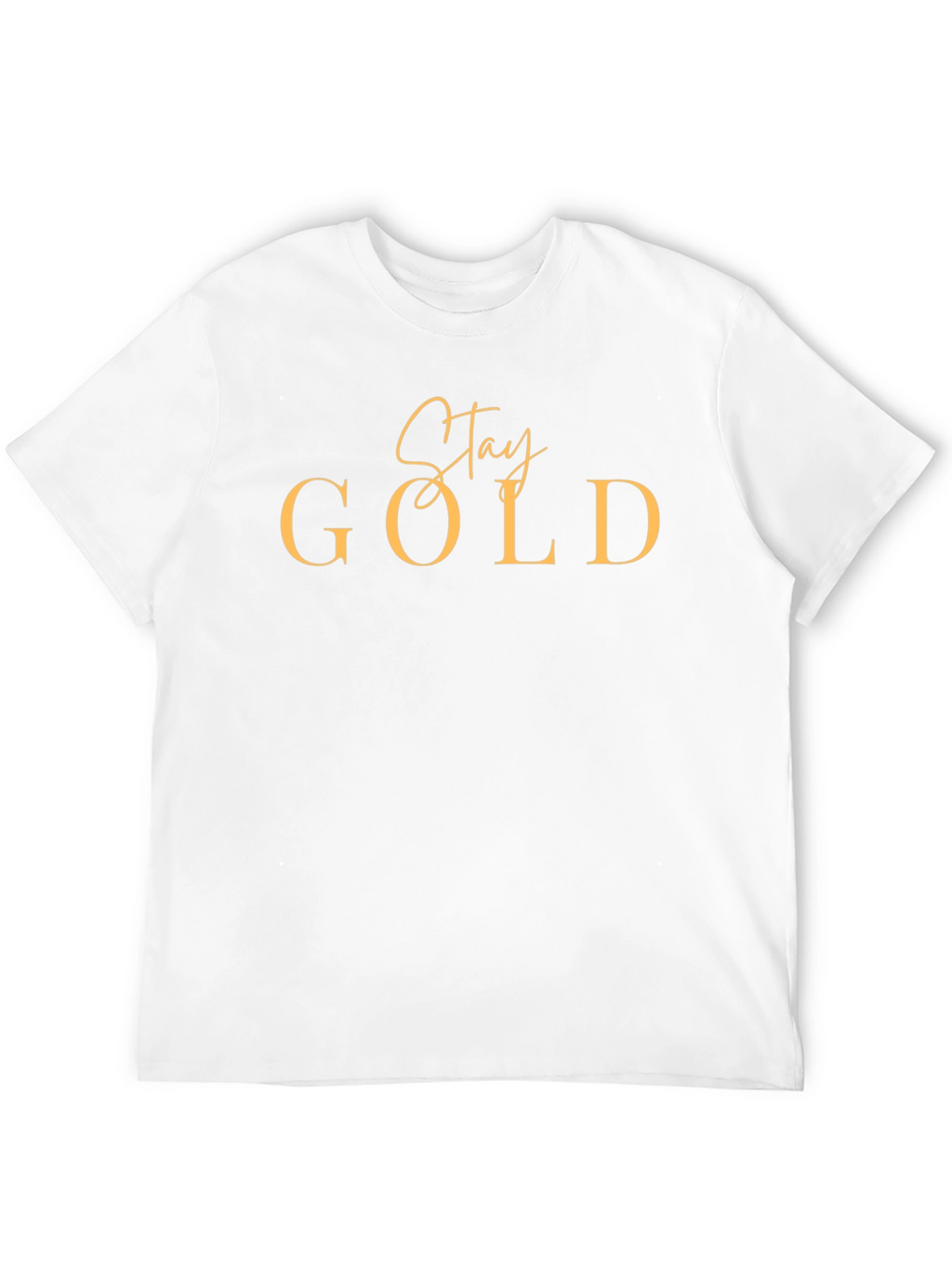 Stay Gold Graphic Tee - Mens Black Cotton T-Shirt