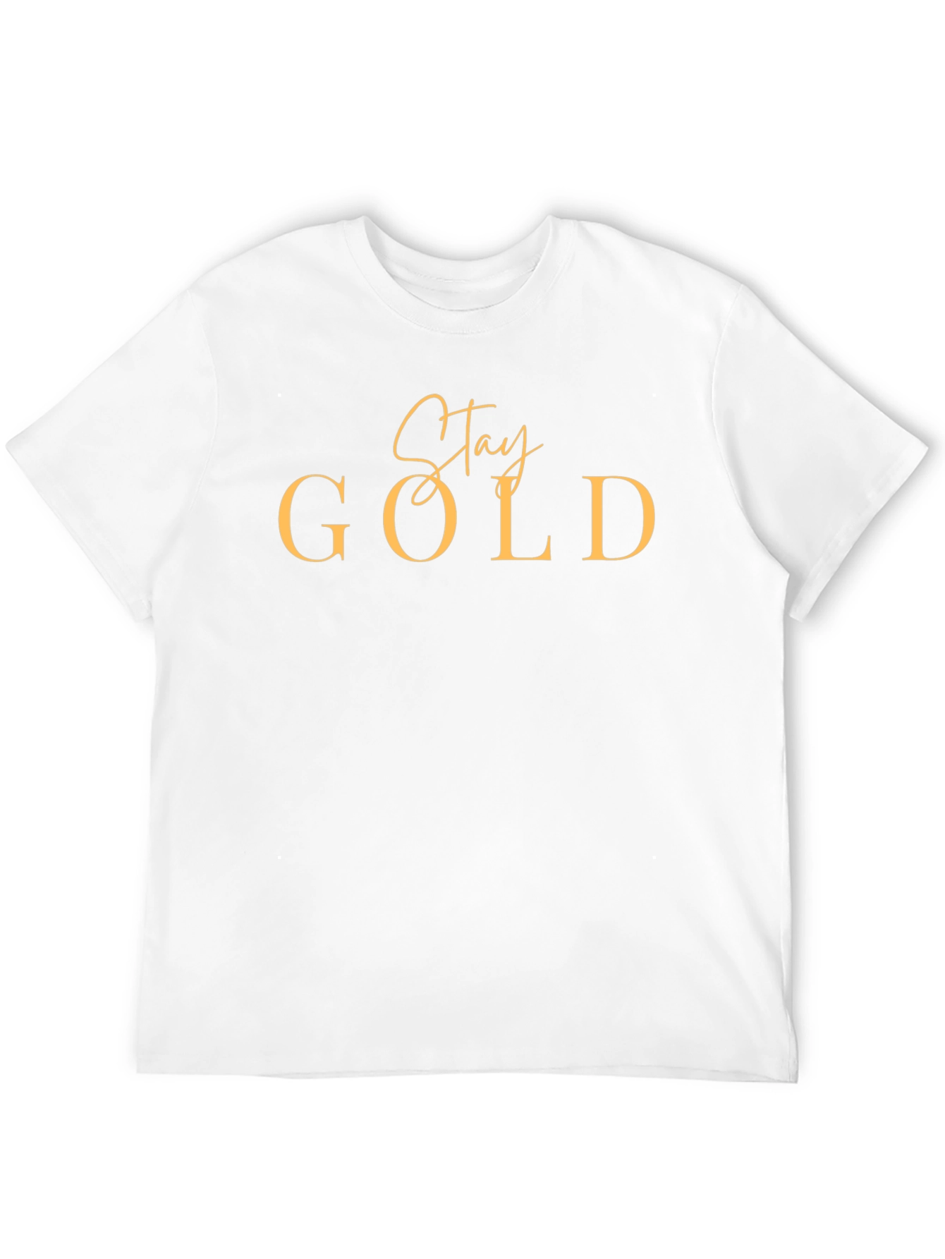Stay Gold Graphic Tee - Mens Black Cotton T-Shirt