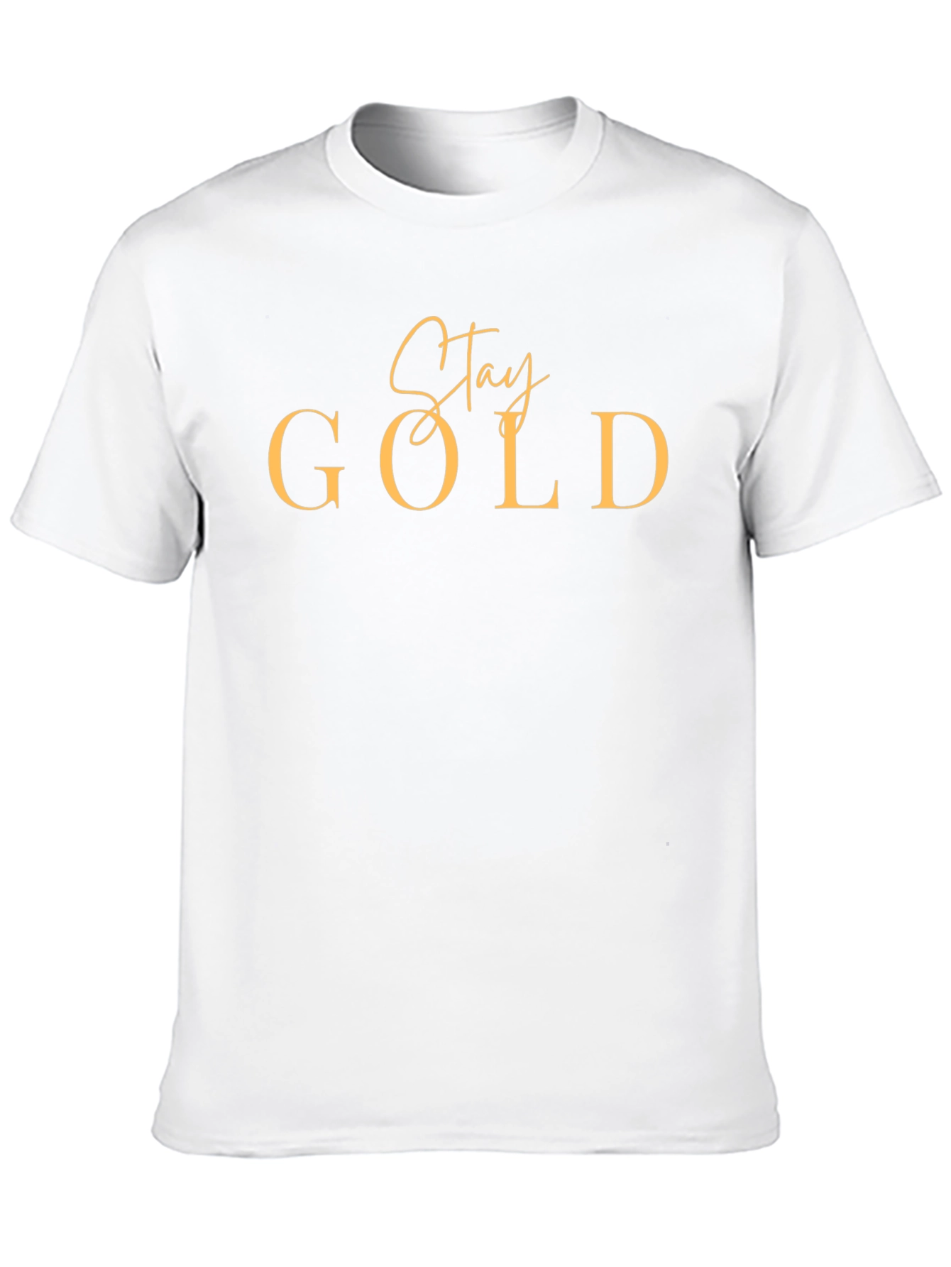 Stay Gold Graphic Tee - Mens Black Cotton T-Shirt