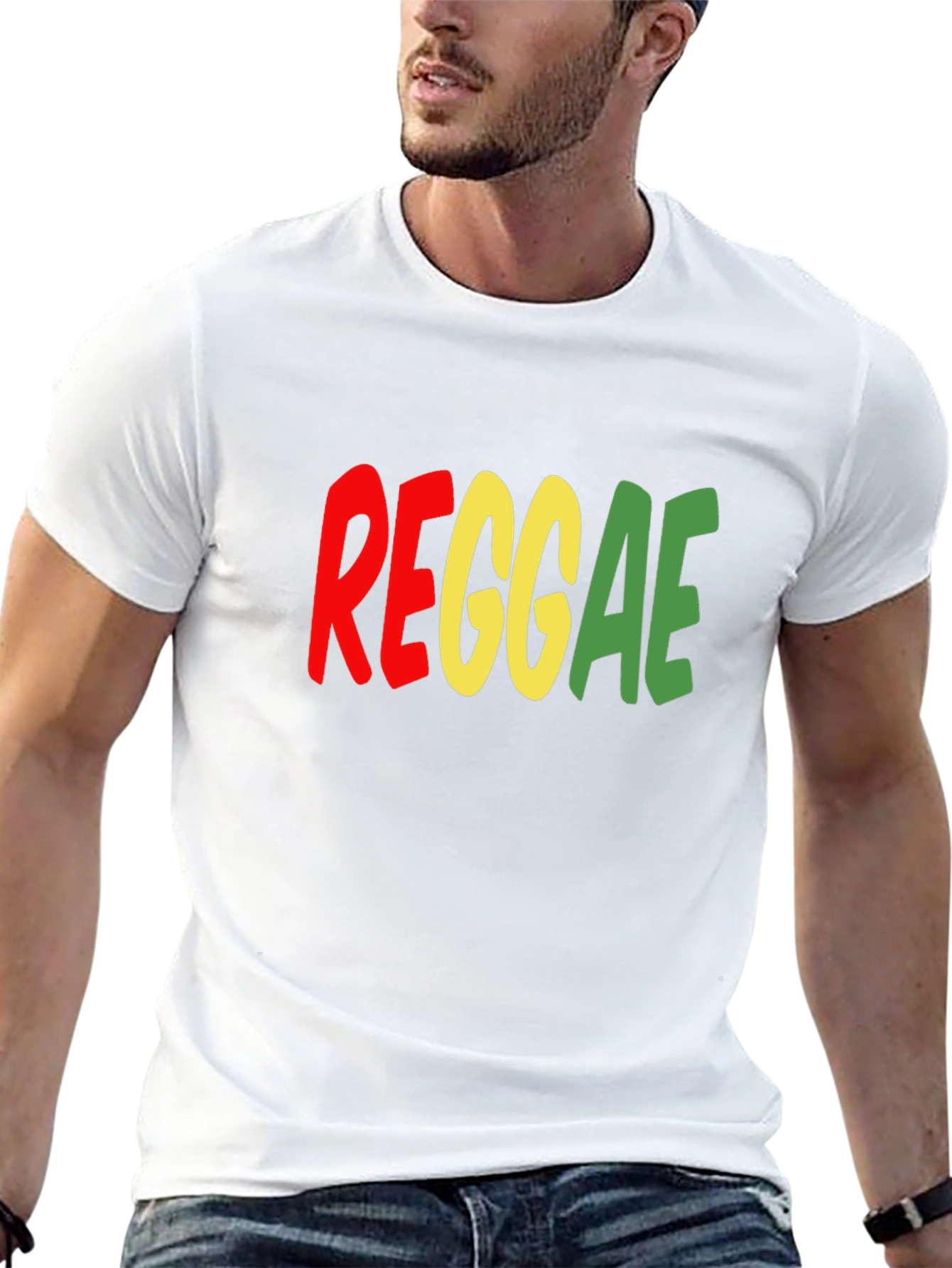 Reggae Graphic Print T-Shirt - Black
