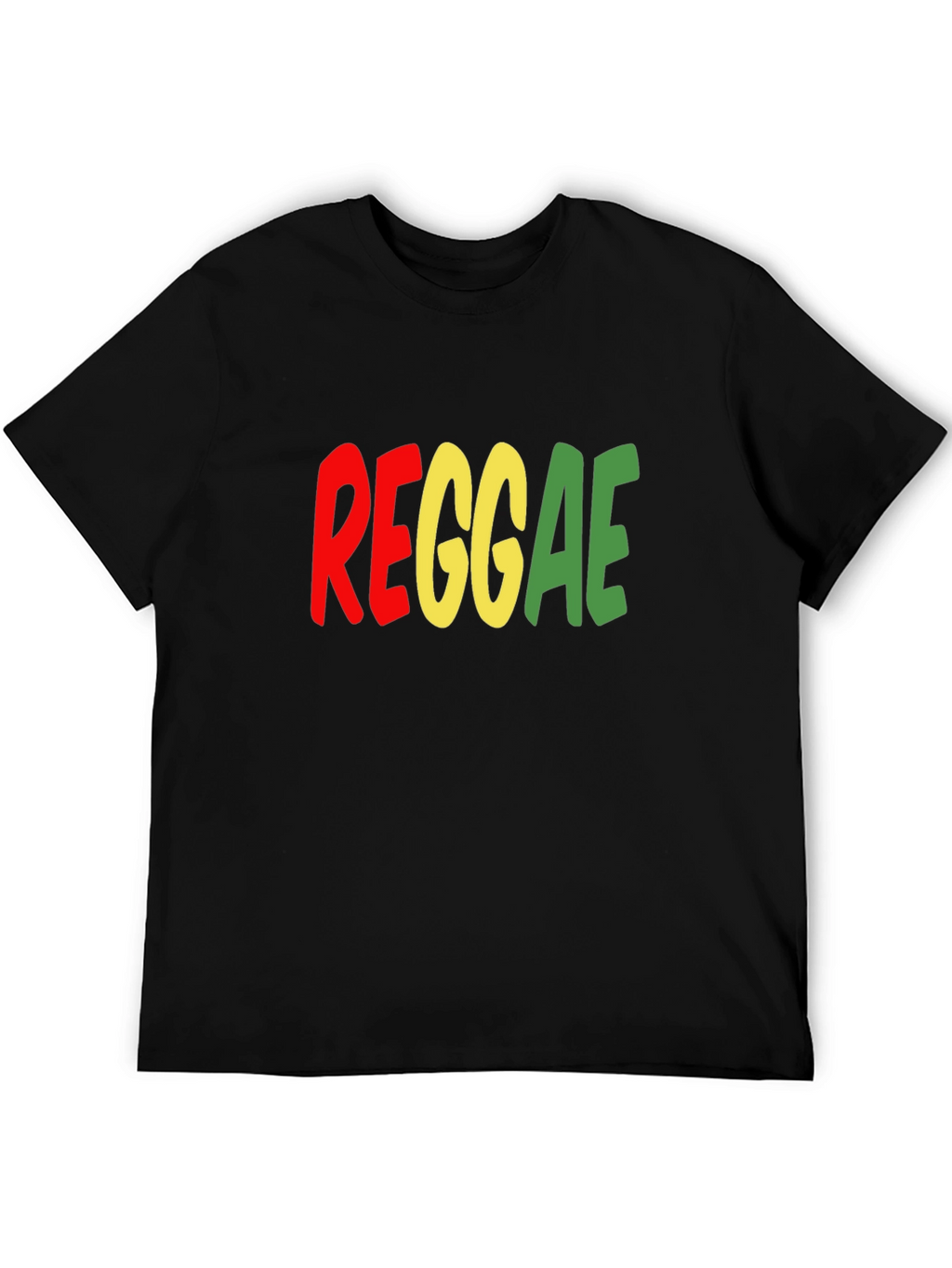 Reggae Graphic Print T-Shirt - Black