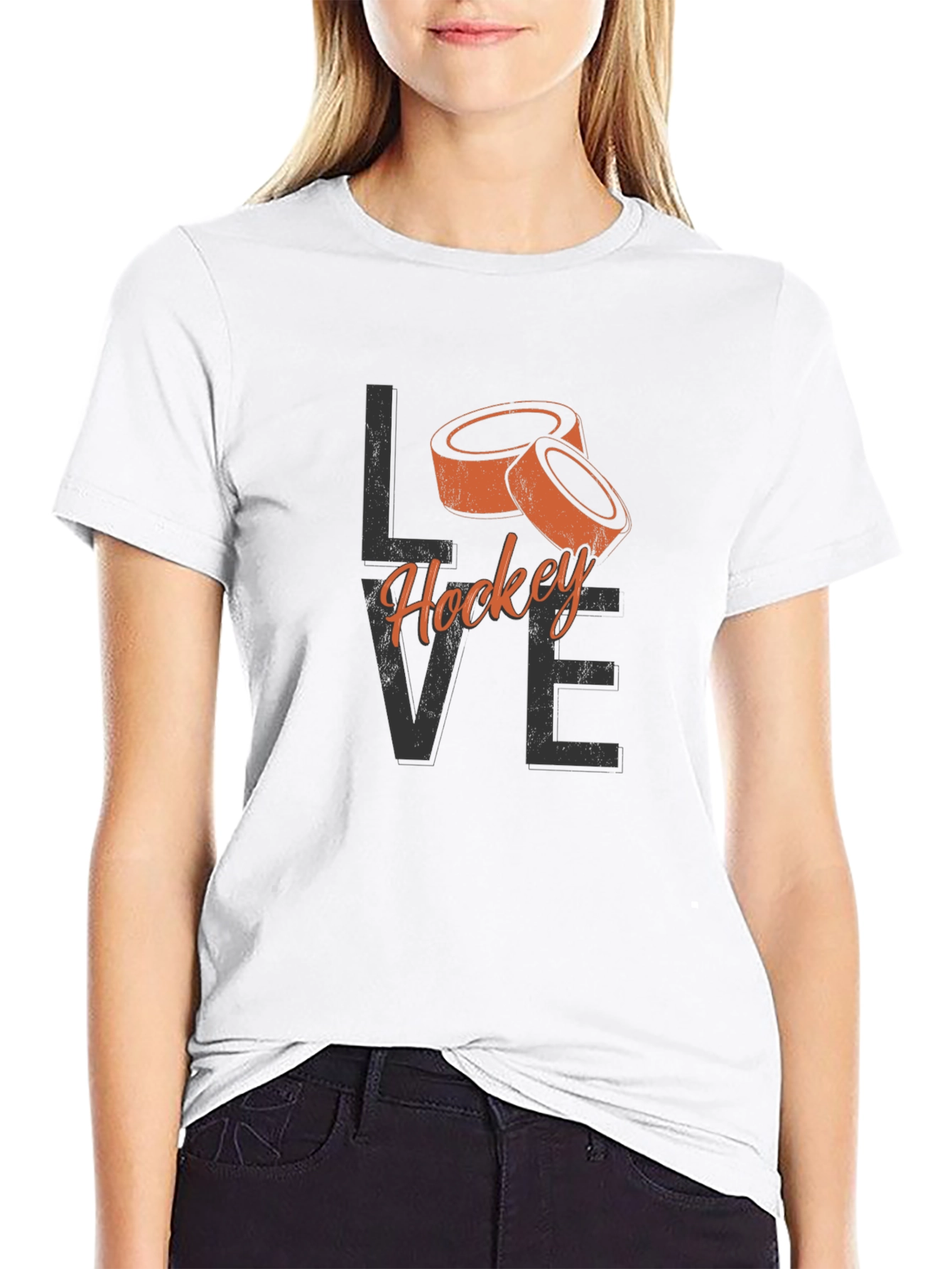 Love Hockey Graphic T-Shirt - Stylish Fan Apparel