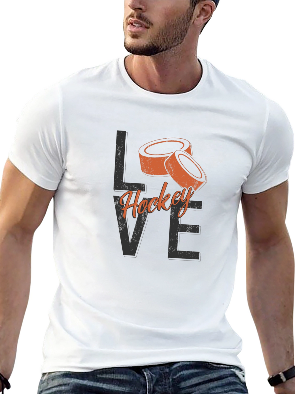 Love Hockey Graphic T-Shirt - Stylish Fan Apparel