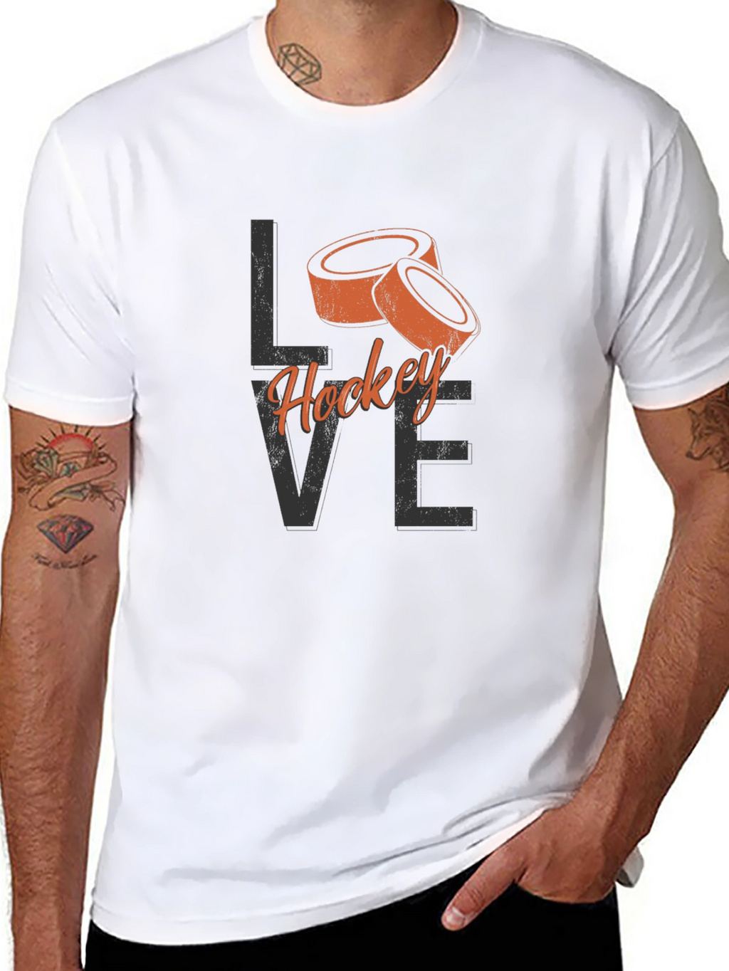 Love Hockey Graphic T-Shirt - Stylish Fan Apparel