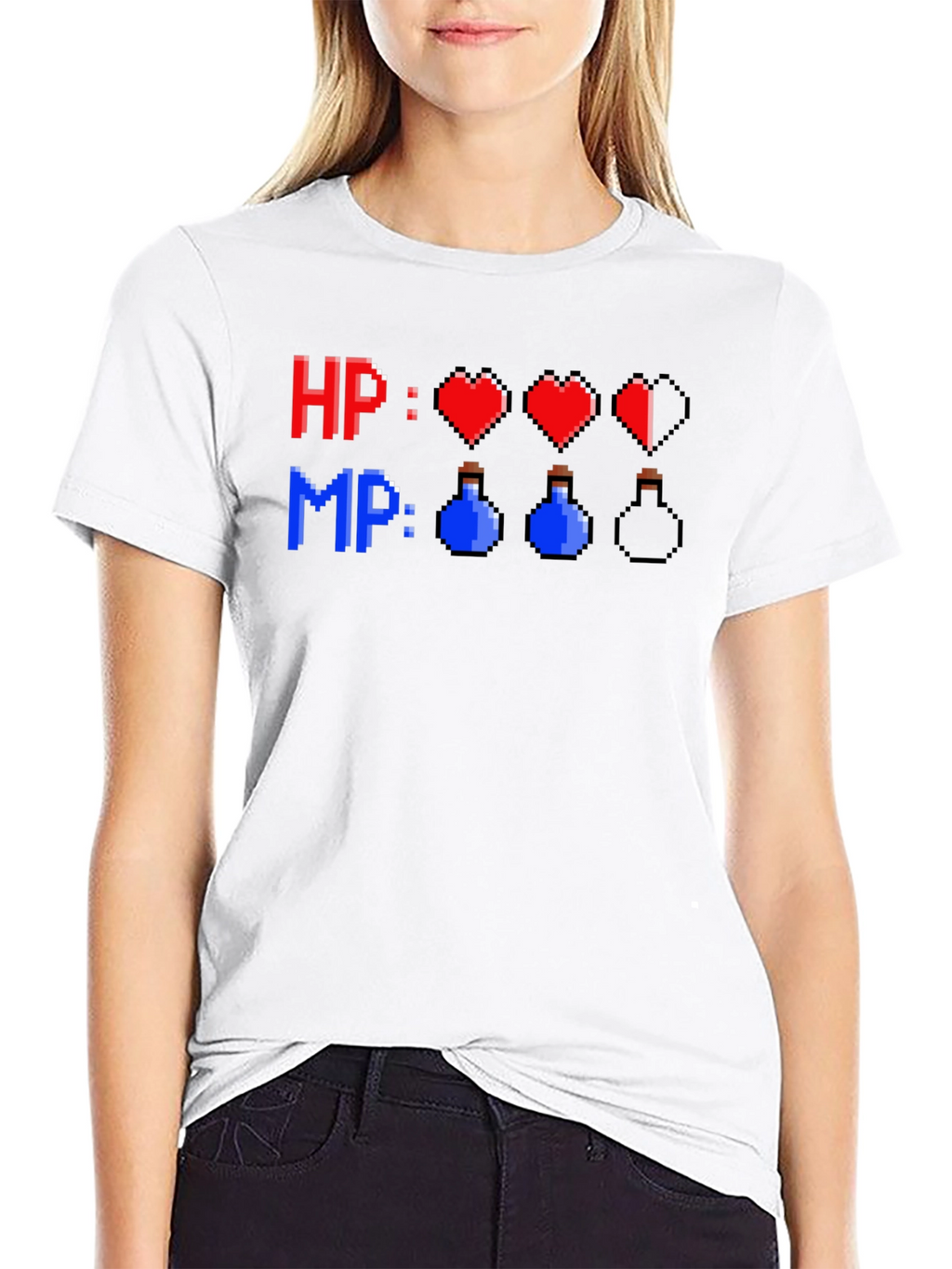Pixel Art HP MP Gamer T-Shirt