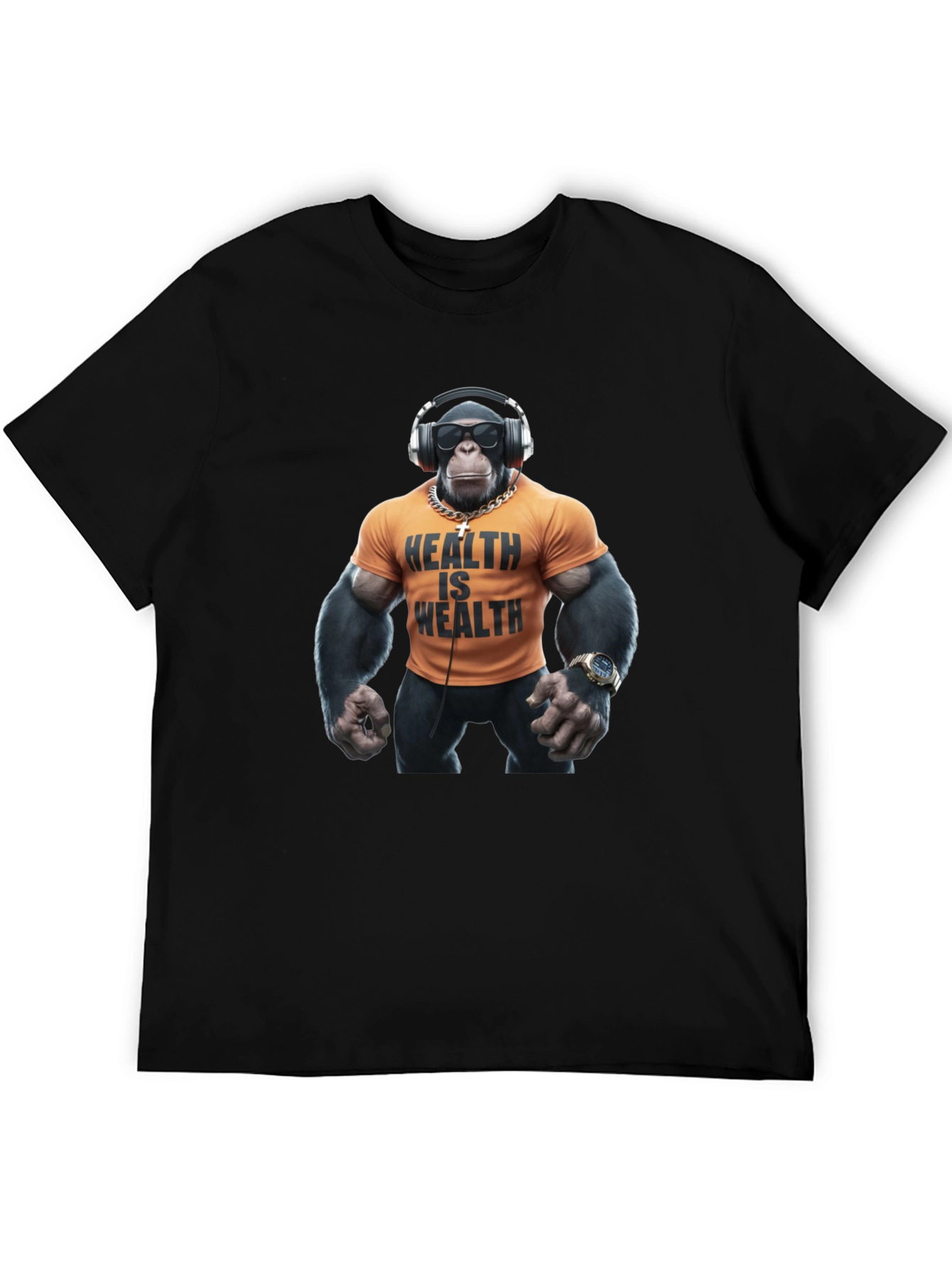 Health is Wealth Monkey T-Shirt