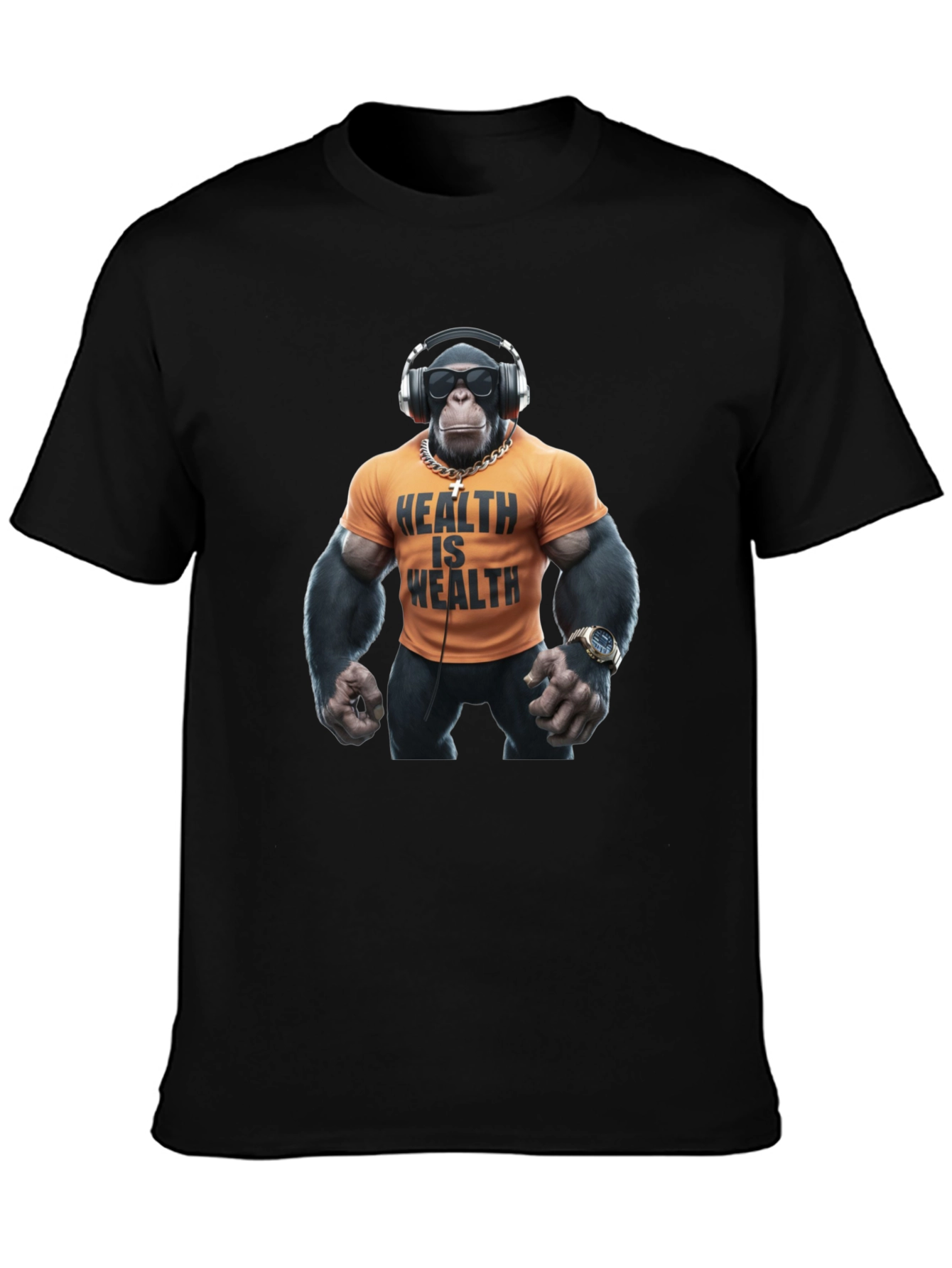 Health is Wealth Monkey T-Shirt
