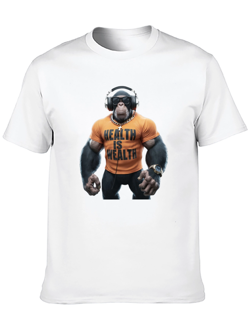 Health is Wealth Monkey T-Shirt