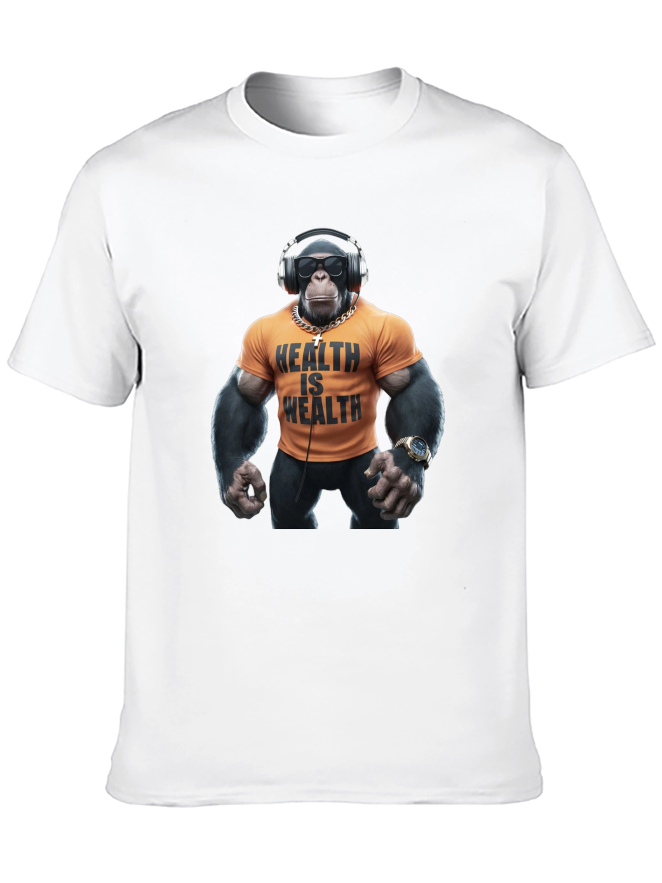 Health is Wealth Monkey T-Shirt