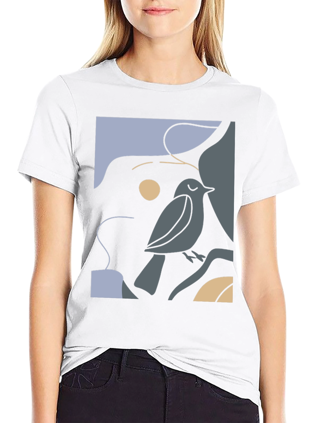 Abstract Bird Graphic Tee - Stylish & Unique!