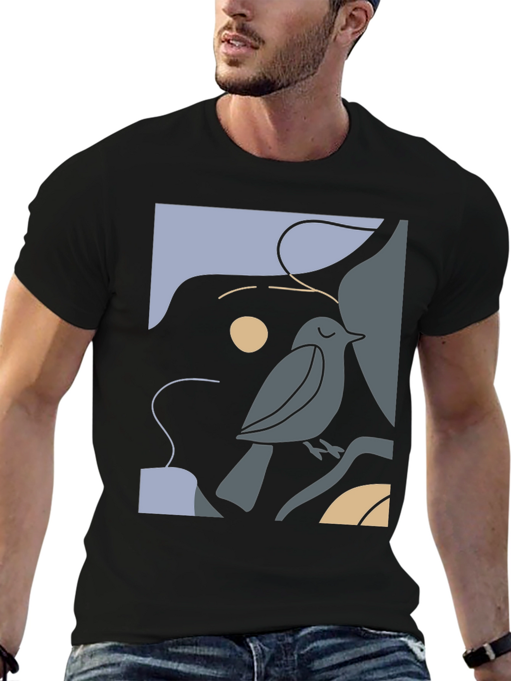 Abstract Bird Graphic Tee - Stylish & Unique!