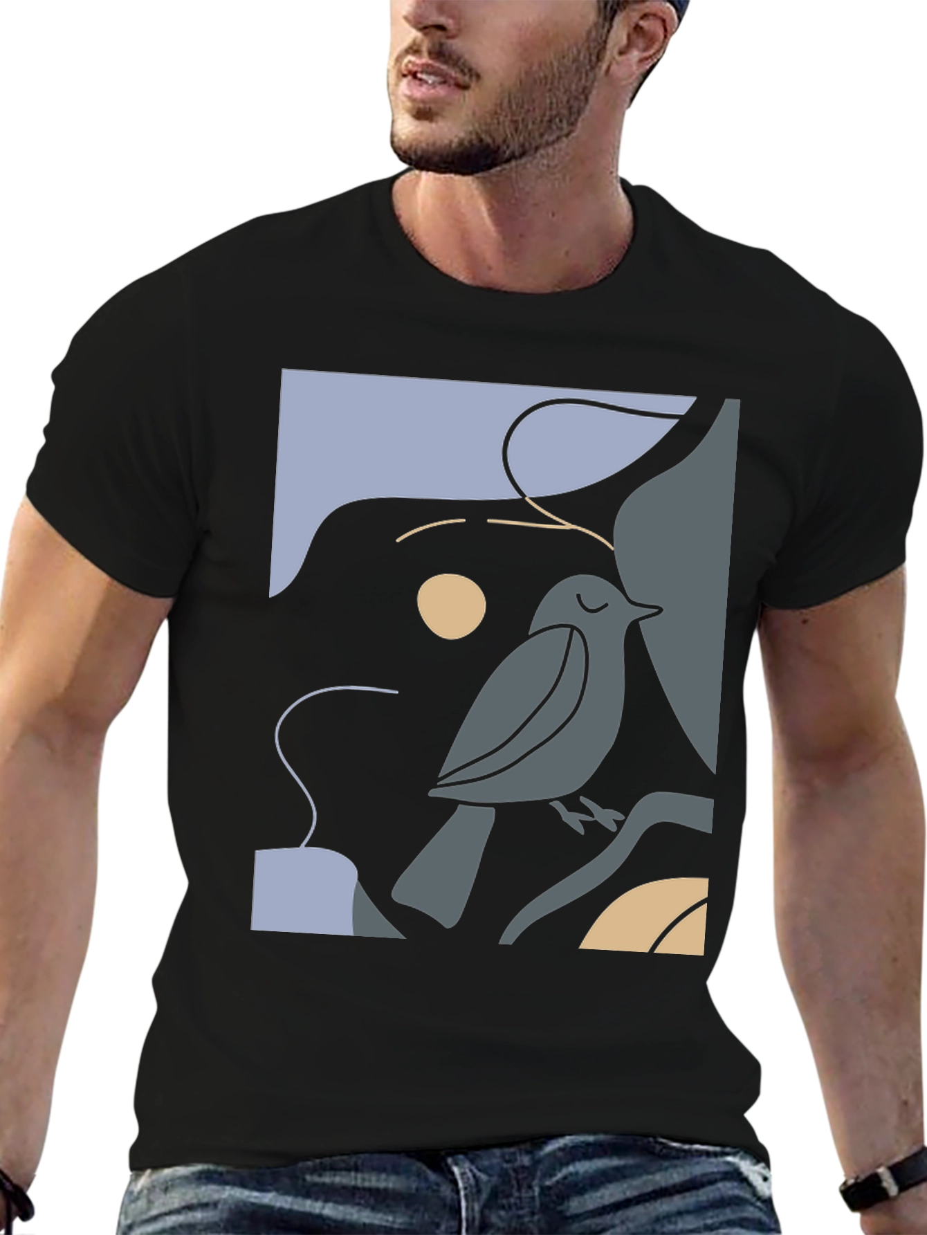 Abstract Bird Graphic Tee - Stylish & Unique!