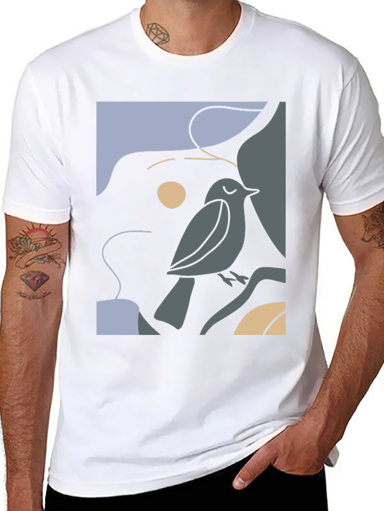 Abstract Bird Graphic Tee - Stylish & Unique!