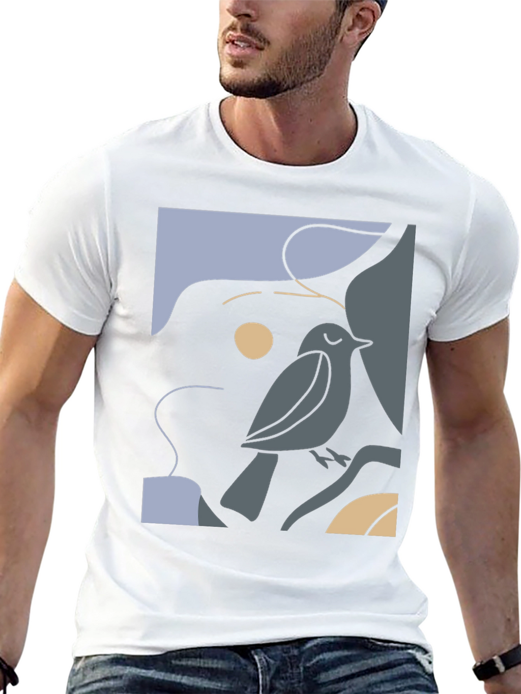 Abstract Bird Graphic Tee - Stylish & Unique!