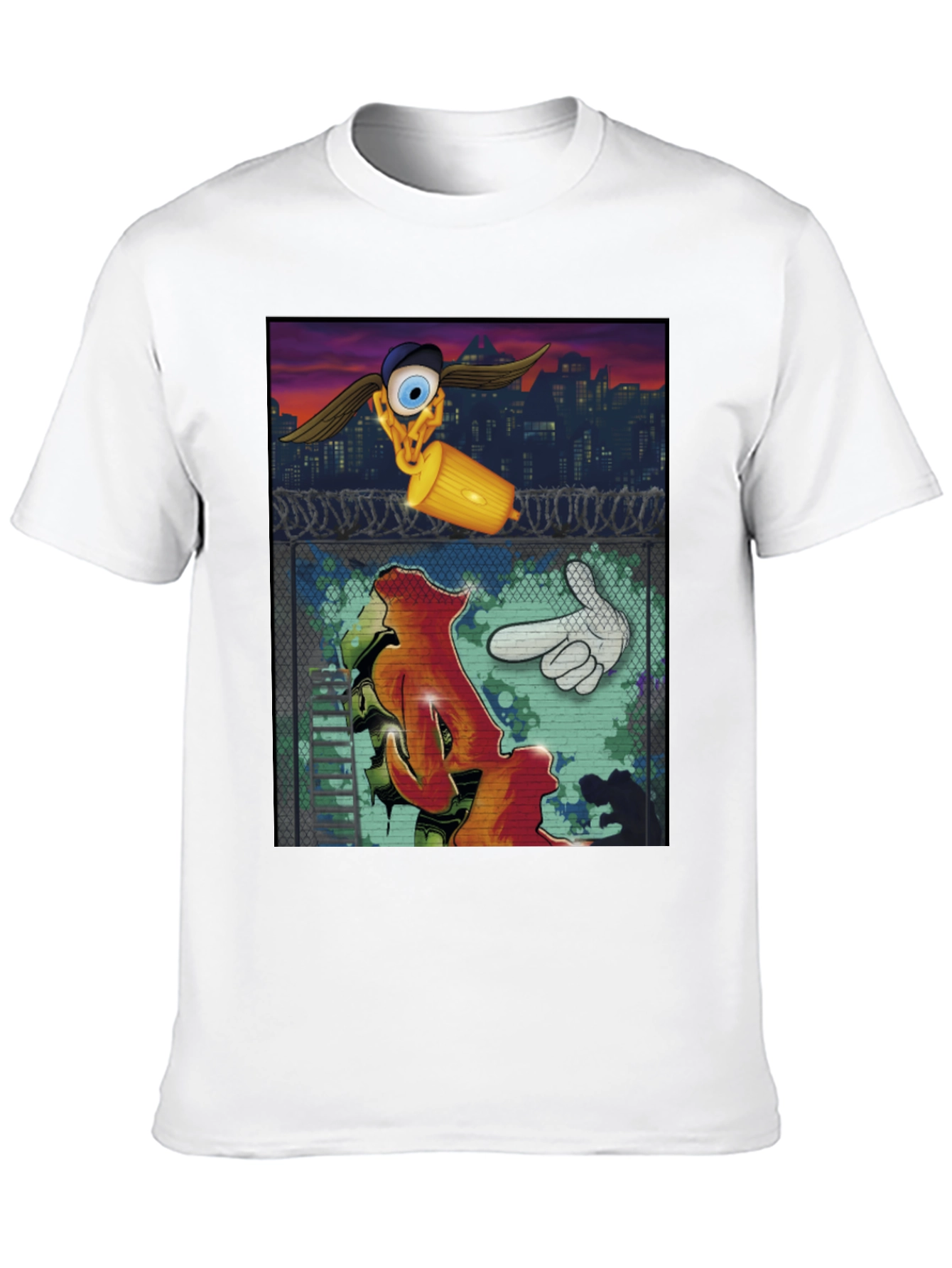 Edgy Graphic Print Tee - Urban Style
