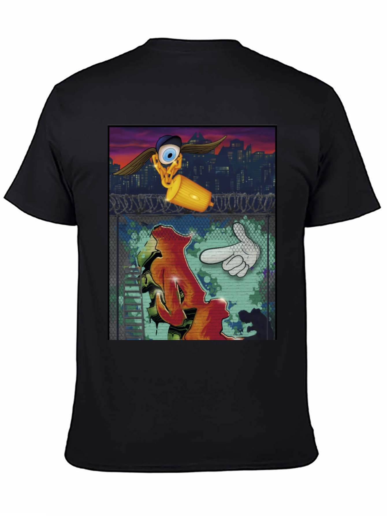 Edgy Graphic Print Tee - Urban Style