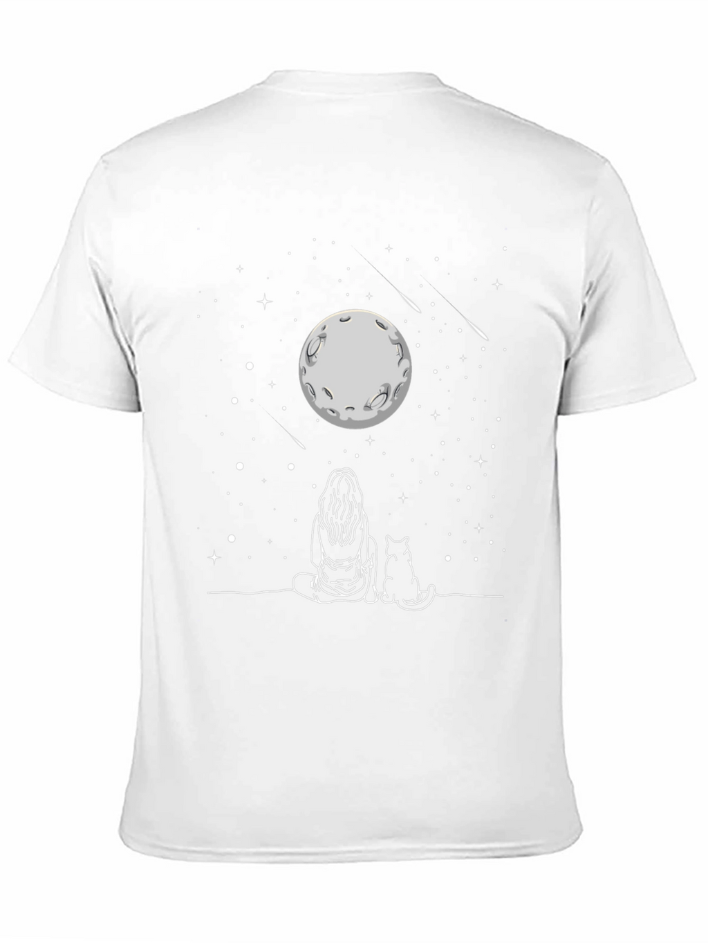 Moon Gazing Cat T-Shirt -  Unisex Tee