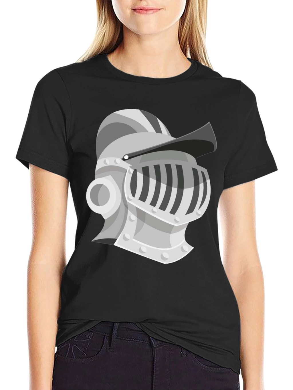 Knight Helmet Graphic Tee - Medieval Style