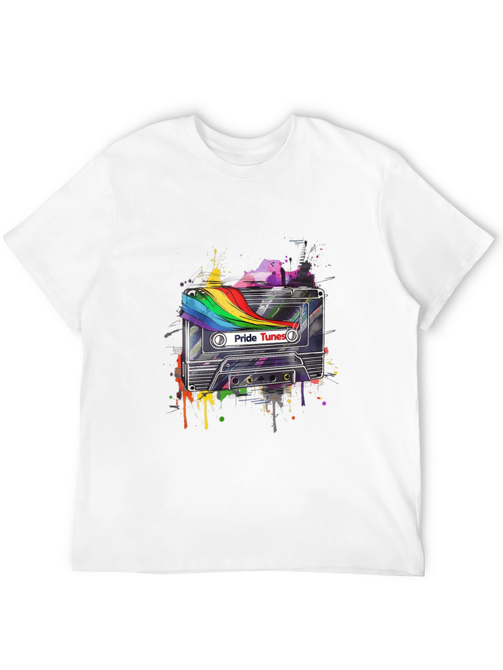 Pride Tunes Graphic Tee - Retro Cassette Design