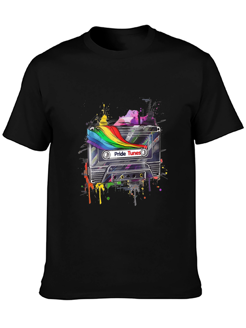 Pride Tunes Graphic Tee - Retro Cassette Design