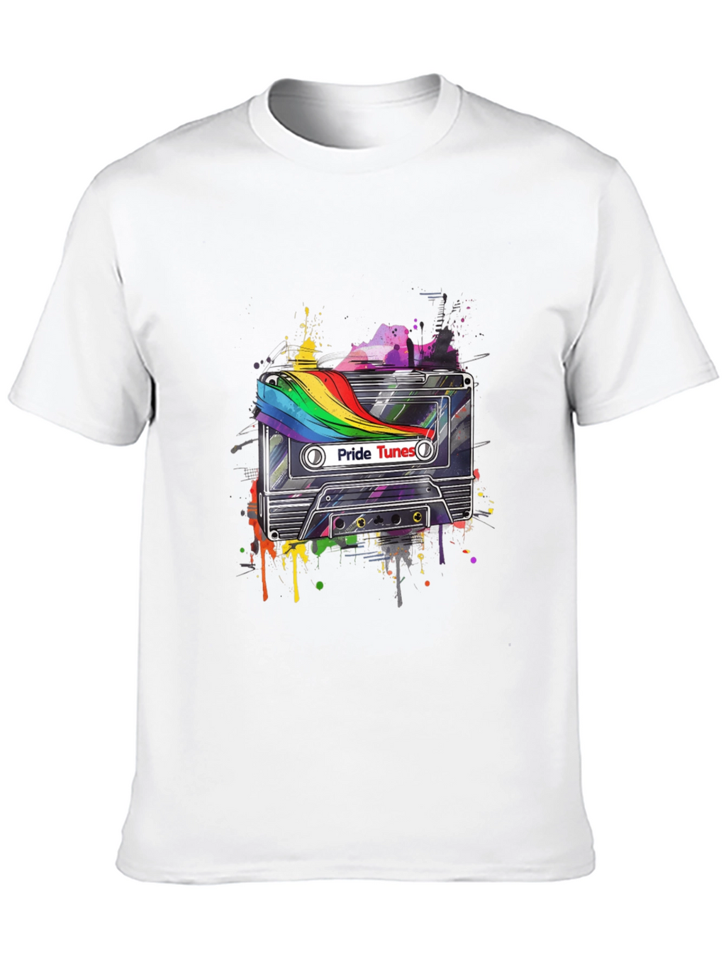 Pride Tunes Graphic Tee - Retro Cassette Design