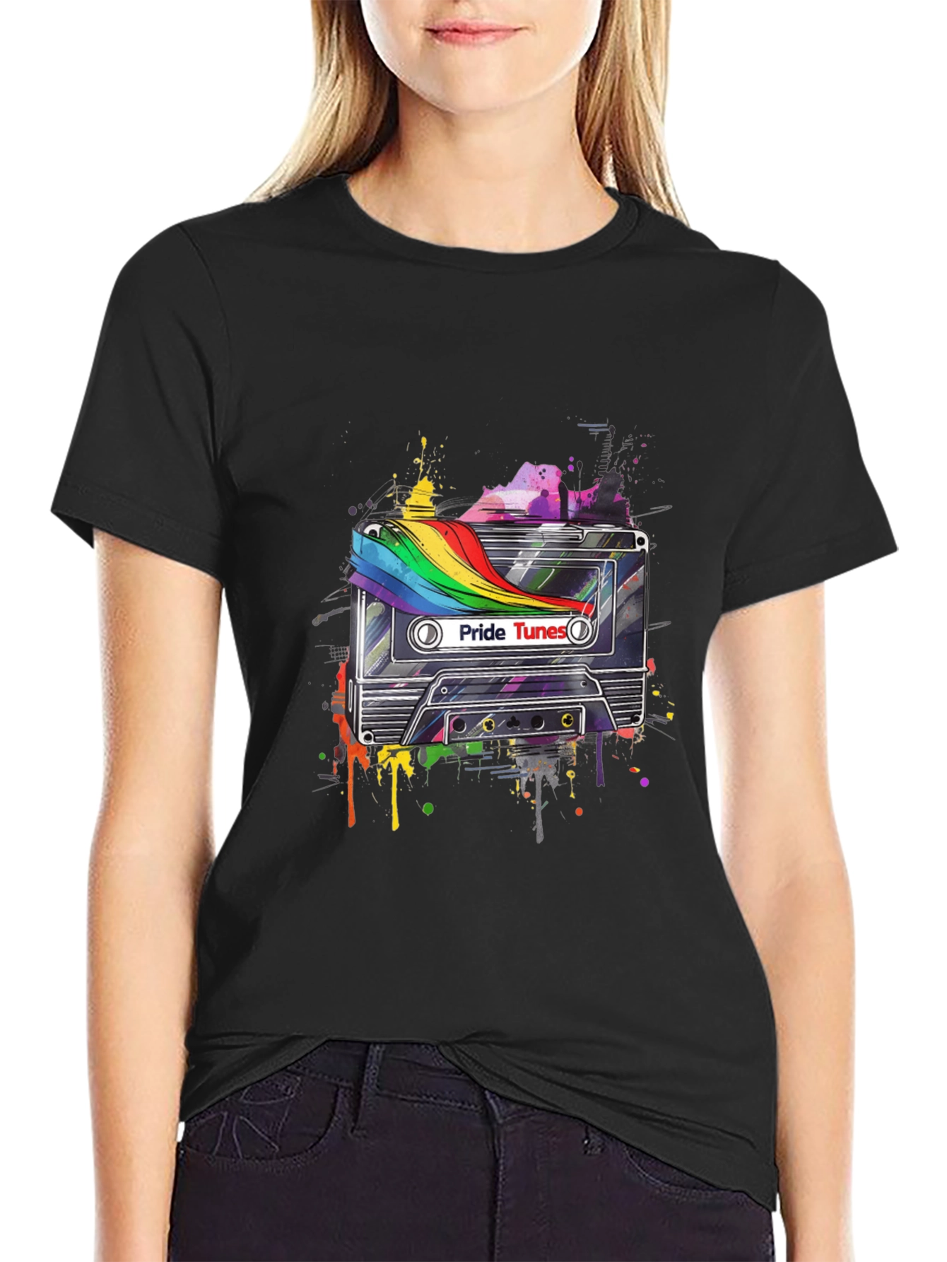 Pride Tunes Graphic Tee - Retro Cassette Design