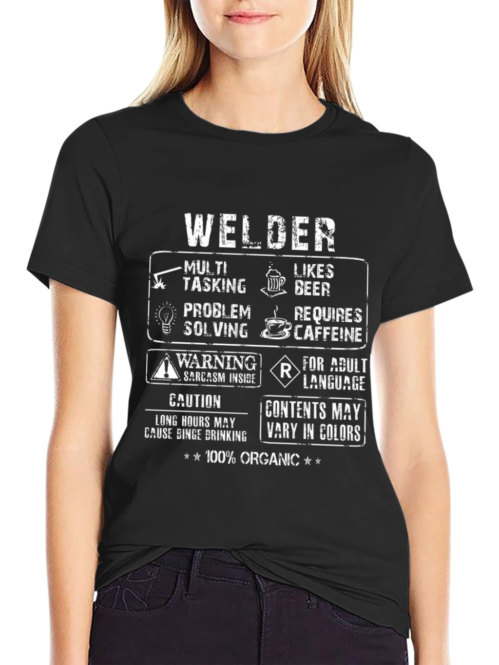 Welder Graphic Tee - Multi-Tasking Adult Humor
