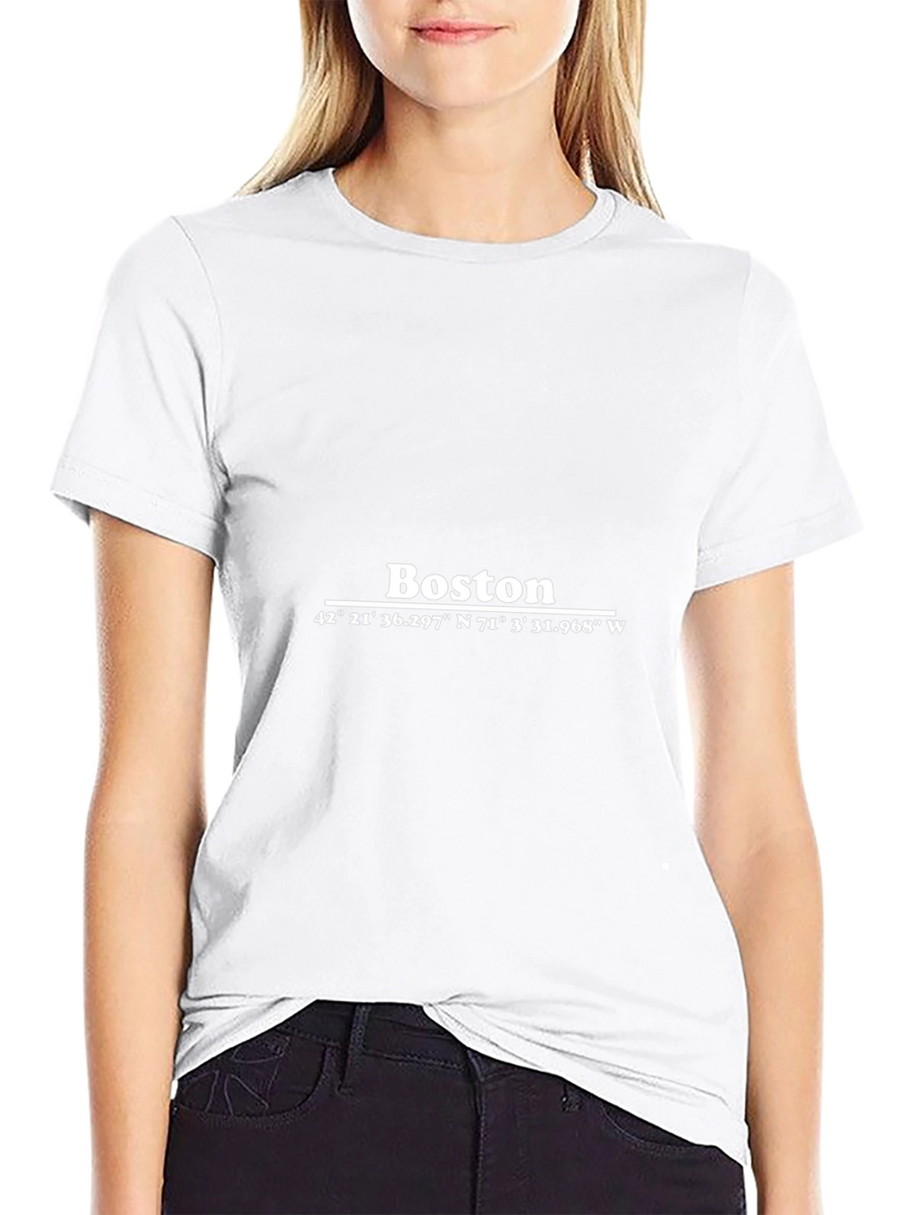 Boston Coordinates Black T-Shirt