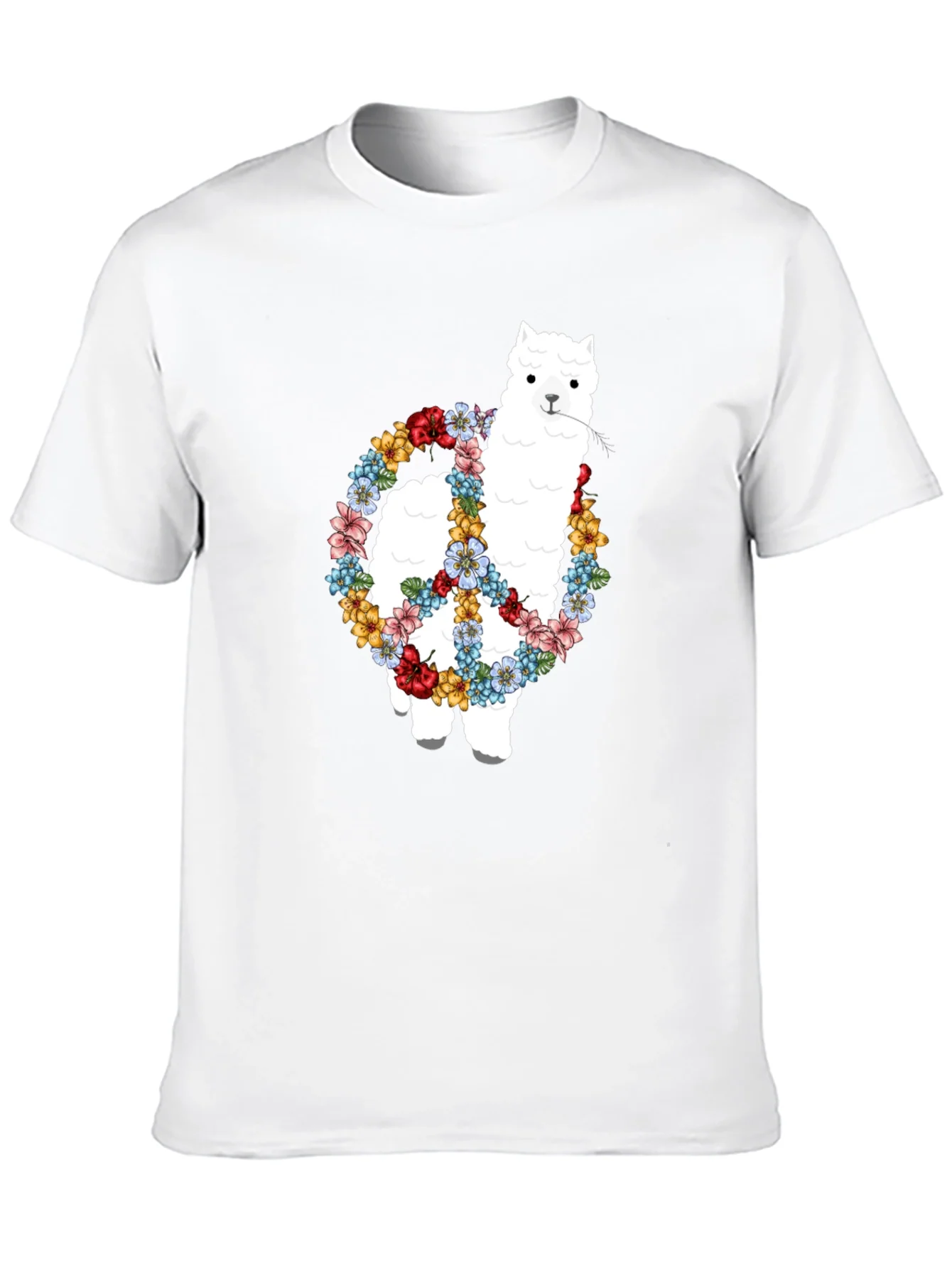 Alpaca Peace Sign Graphic Tee