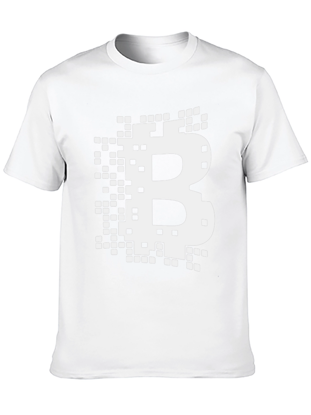 Bitcoin Pixelated B Logo Graphic Tee - Black