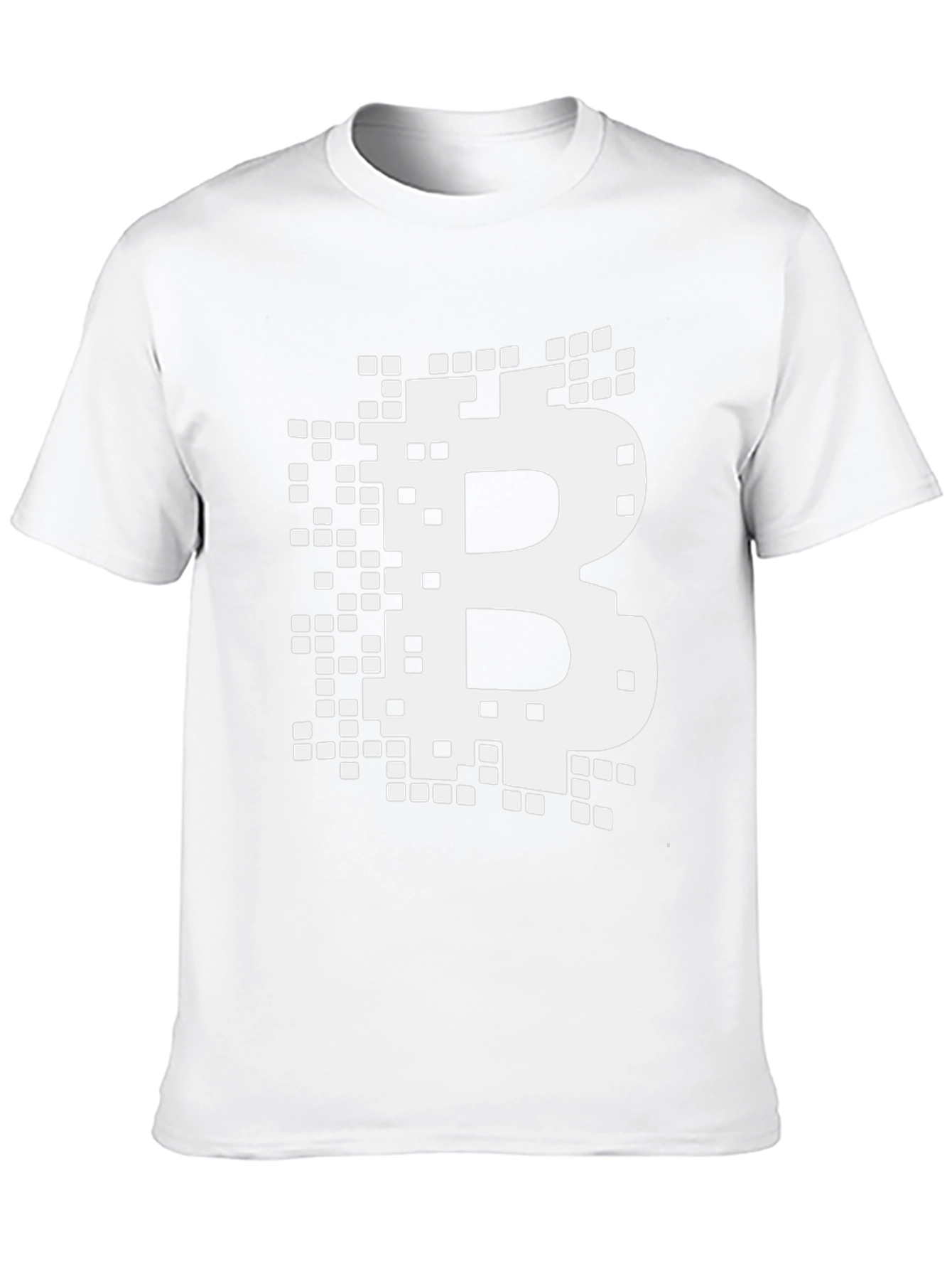 Bitcoin Pixelated B Logo Graphic Tee - Black