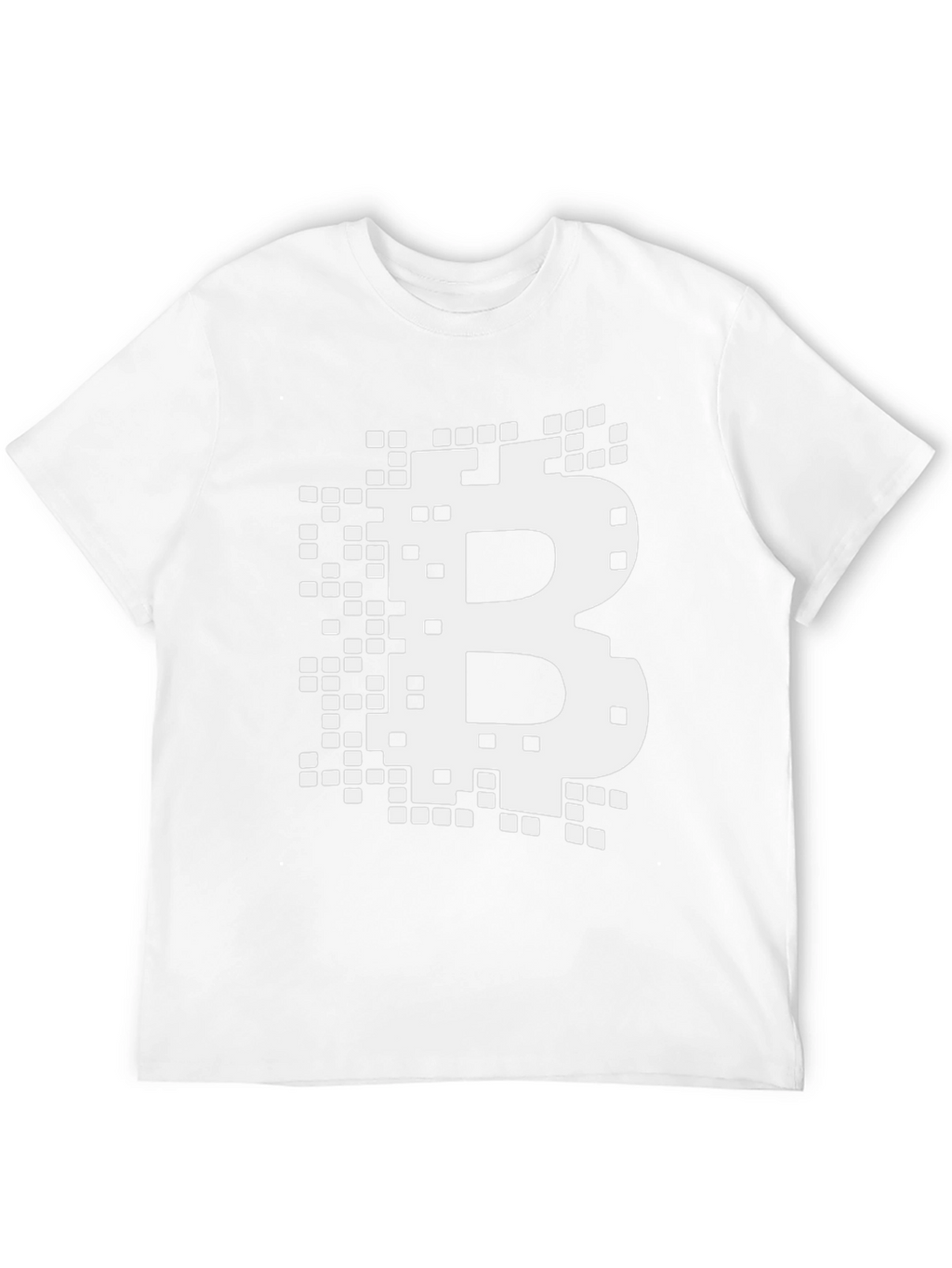 Bitcoin Pixelated B Logo Graphic Tee - Black