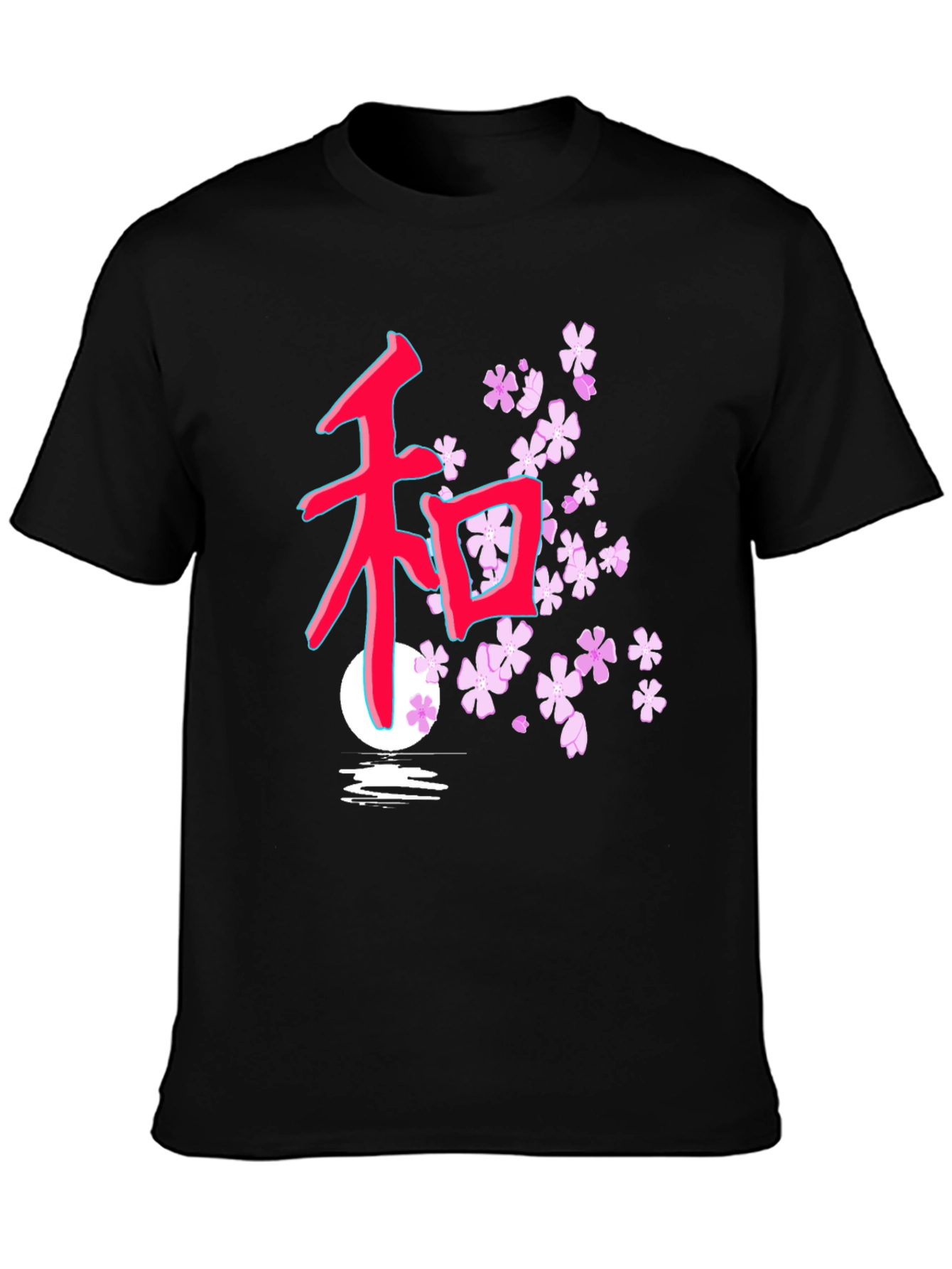 Japanese Cherry Blossom Peace Sign T-Shirt