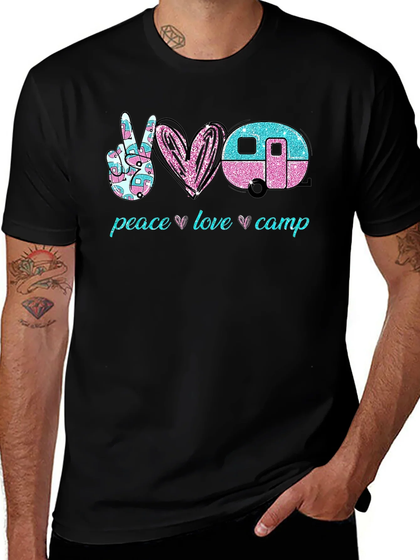 Peace Love Camp Graphic T-Shirt