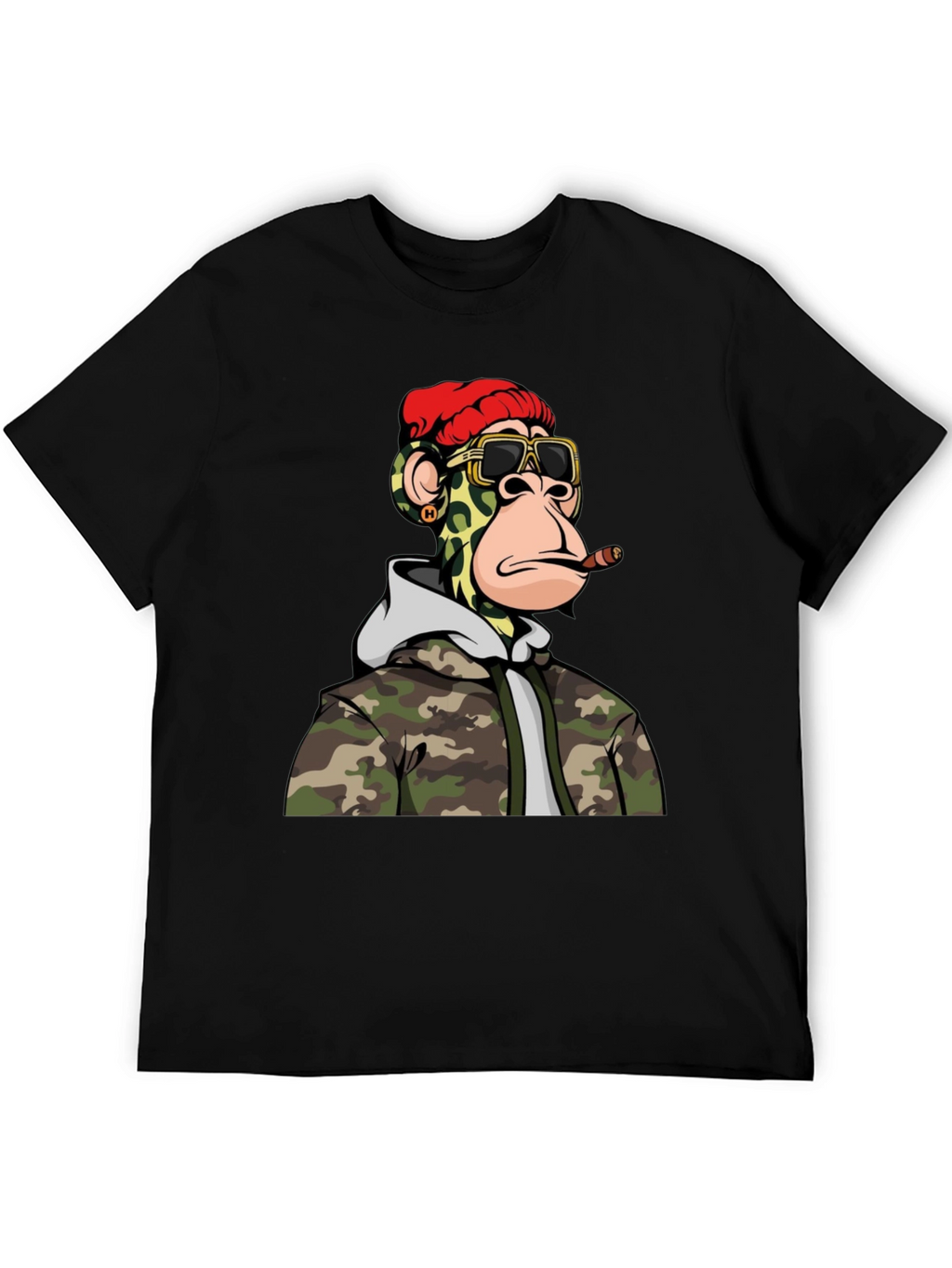 Bored Ape Camo Hoodie Graphic T-Shirt